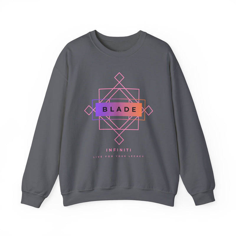 Geometric Infiniti Pink/Purple Ombre Unisex Crewneck Sweater