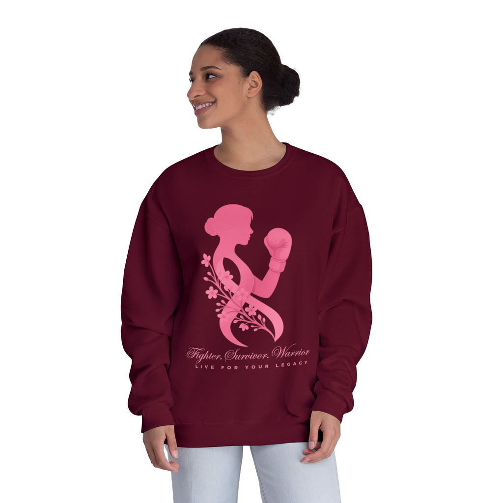 Fighter. Survivor. Warrior | Breast Cancer Sweatshirt/Sweater