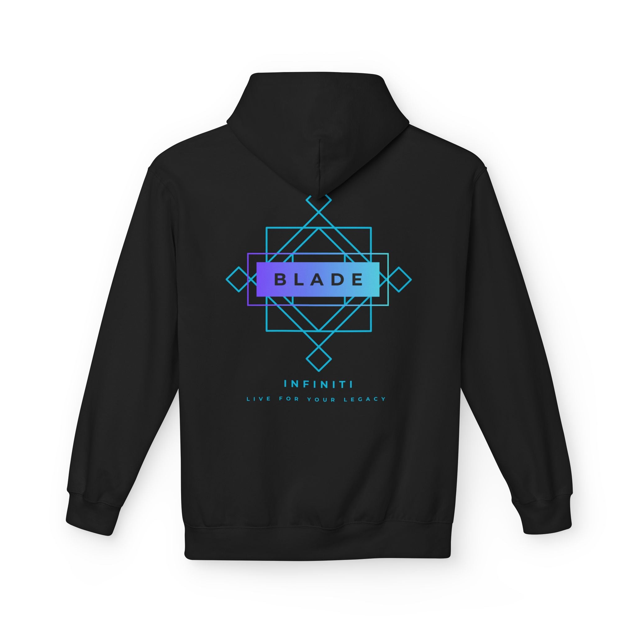 Geometric Infiniti Aqua/Purple Hoodie
