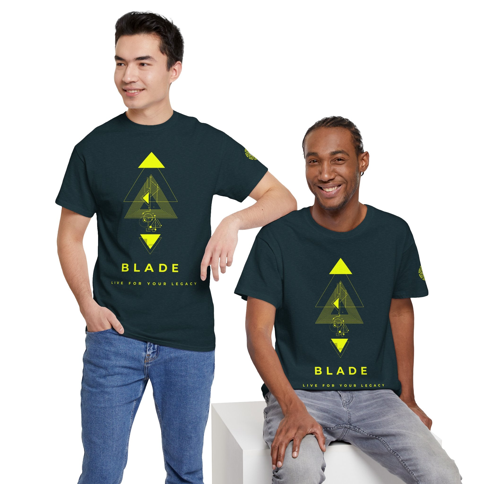 Geometric Odyssey Neon Green TX T-Shirt