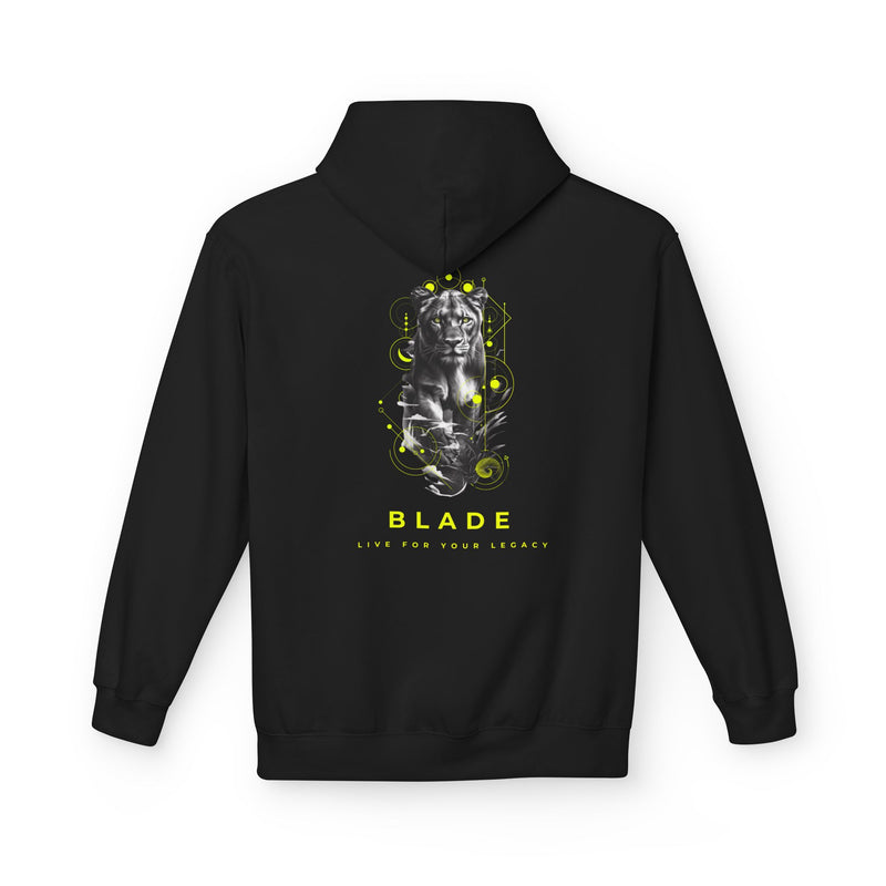 Geometric Reign Neon Green TX Panther Hoodie