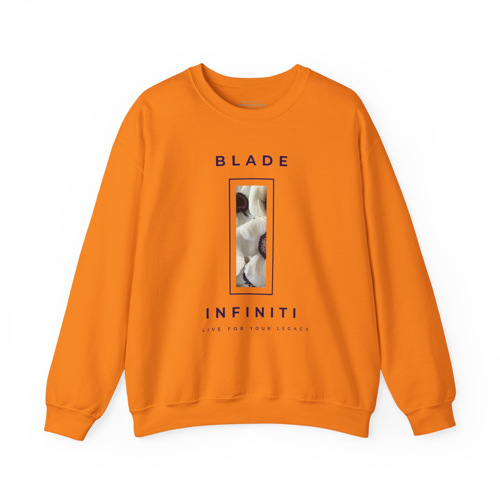 Essence of Infiniti White/Navy Floral Crewneck Sweater