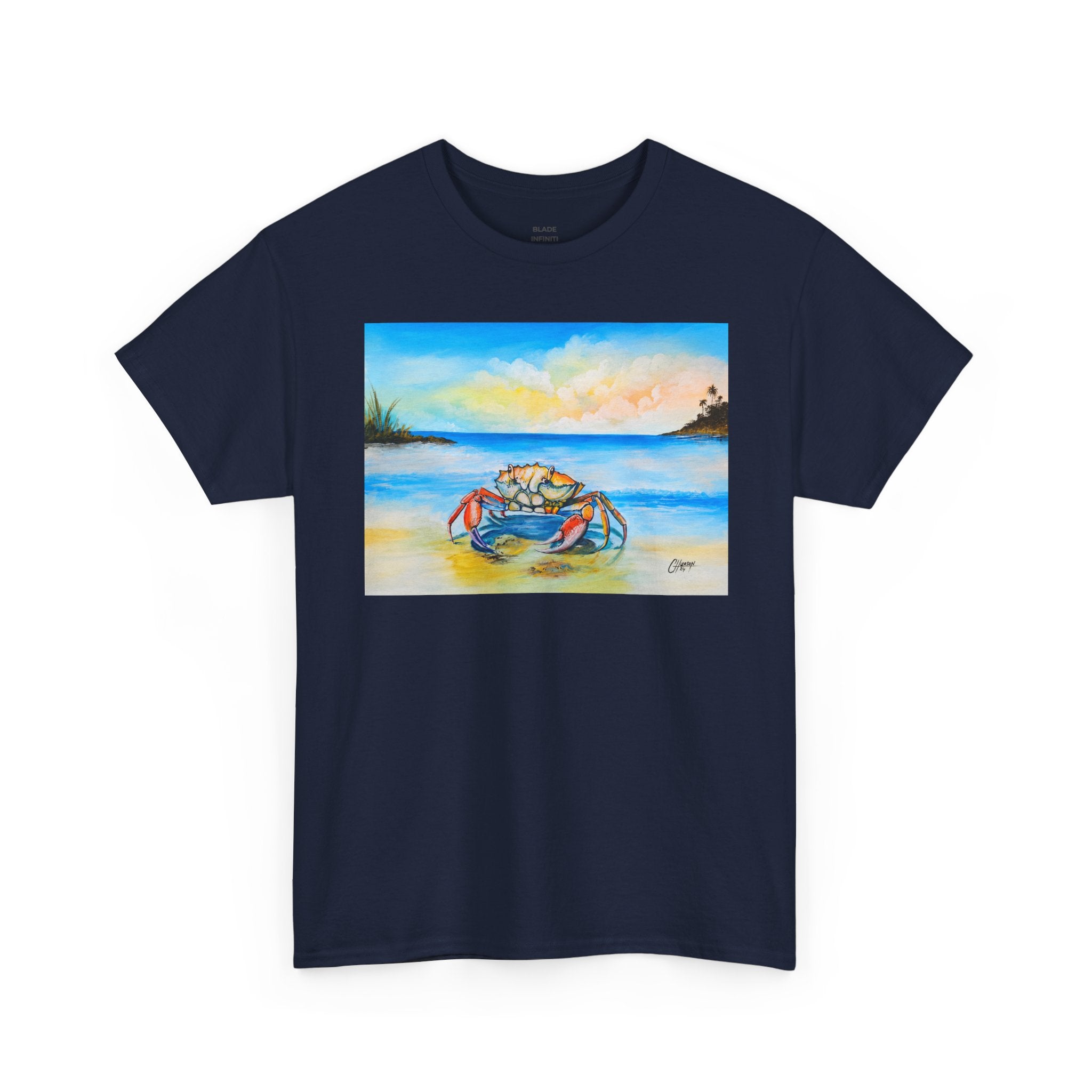 Coastal Crab Beach Sunset T-Shirt