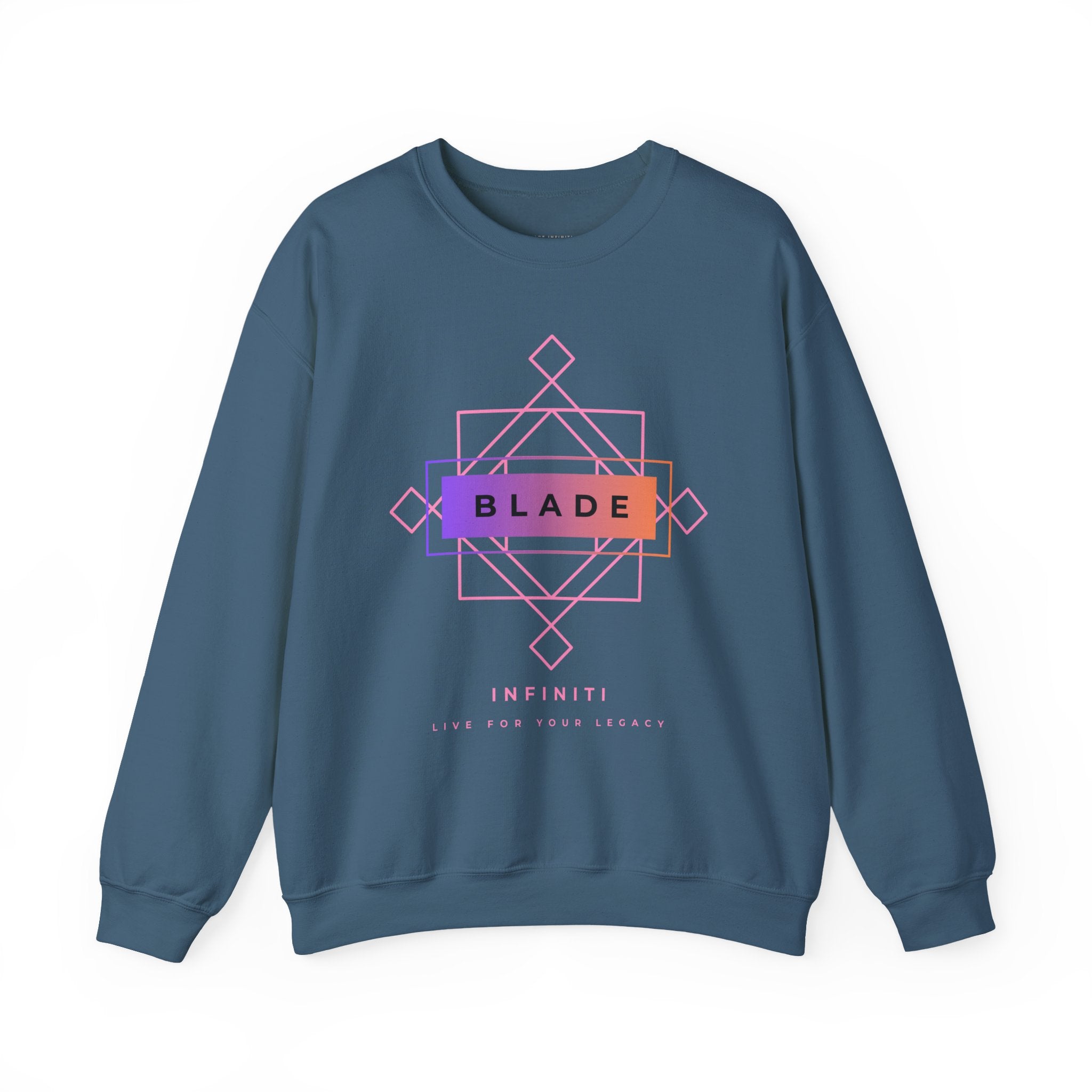 Geometric Infiniti Pink/Purple Ombre Unisex Crewneck Sweater