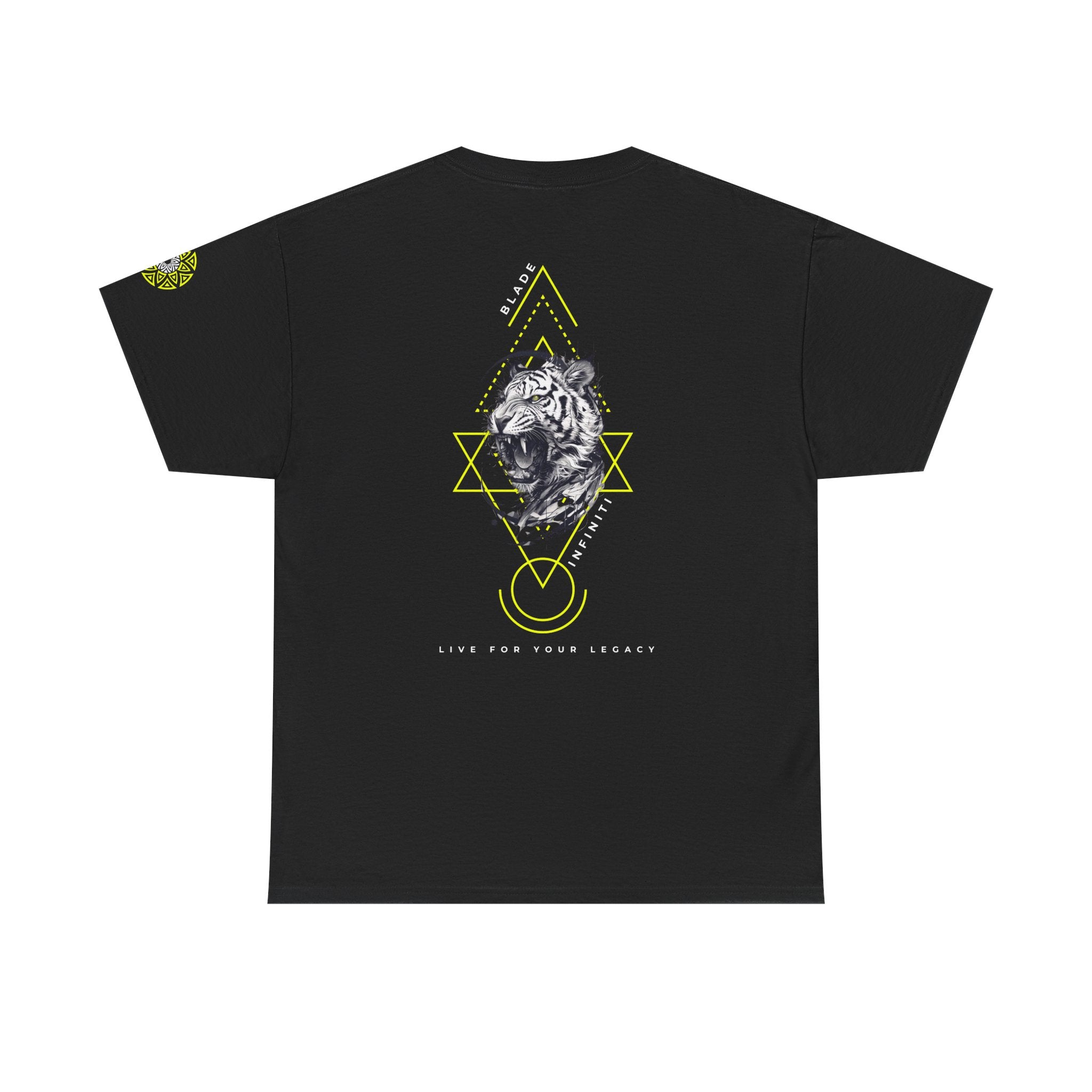 Geometric King Version 2 Neon Green Tiger Back T-Shirt
