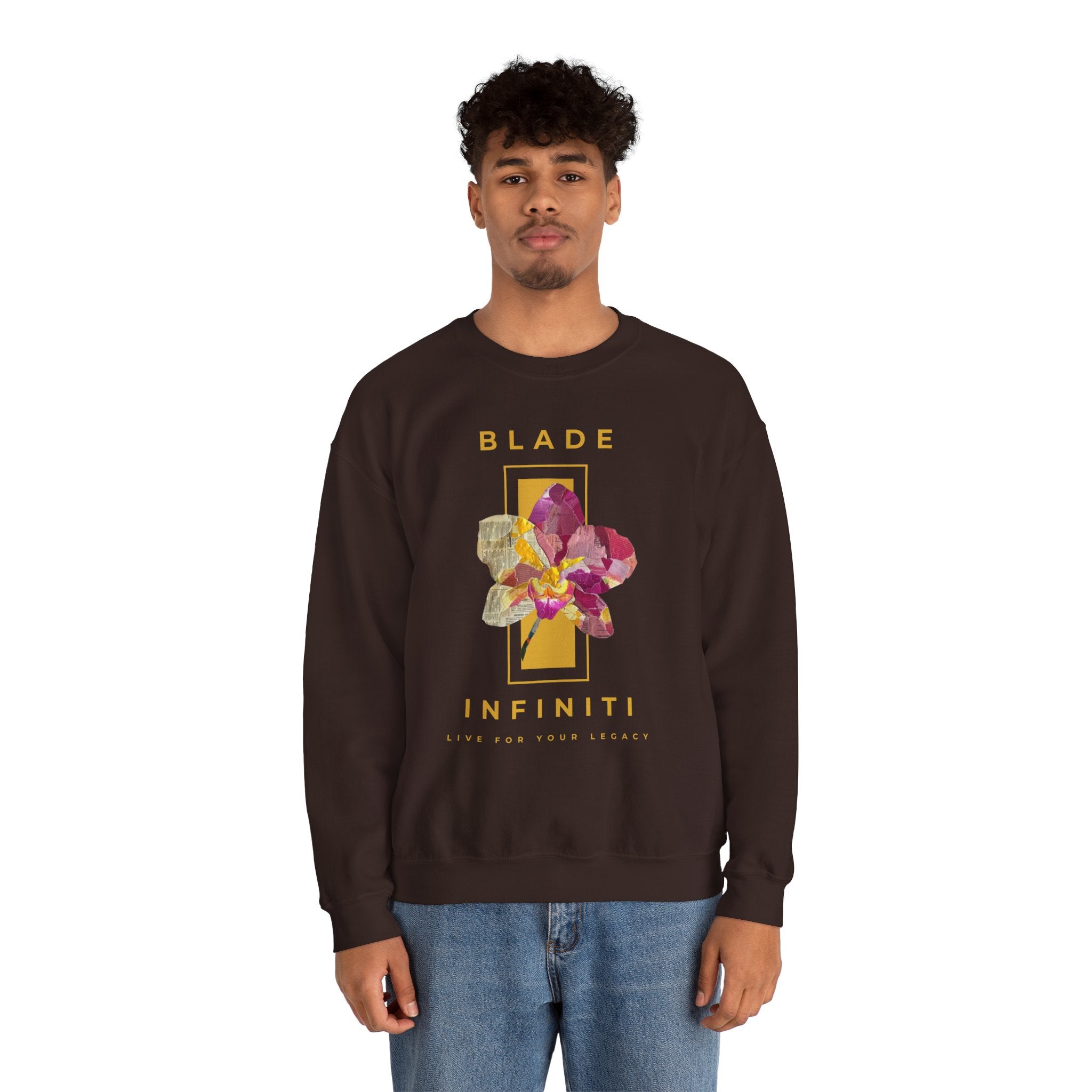 Essence of Infiniti Yellow Floral Unisex Crewneck Sweater