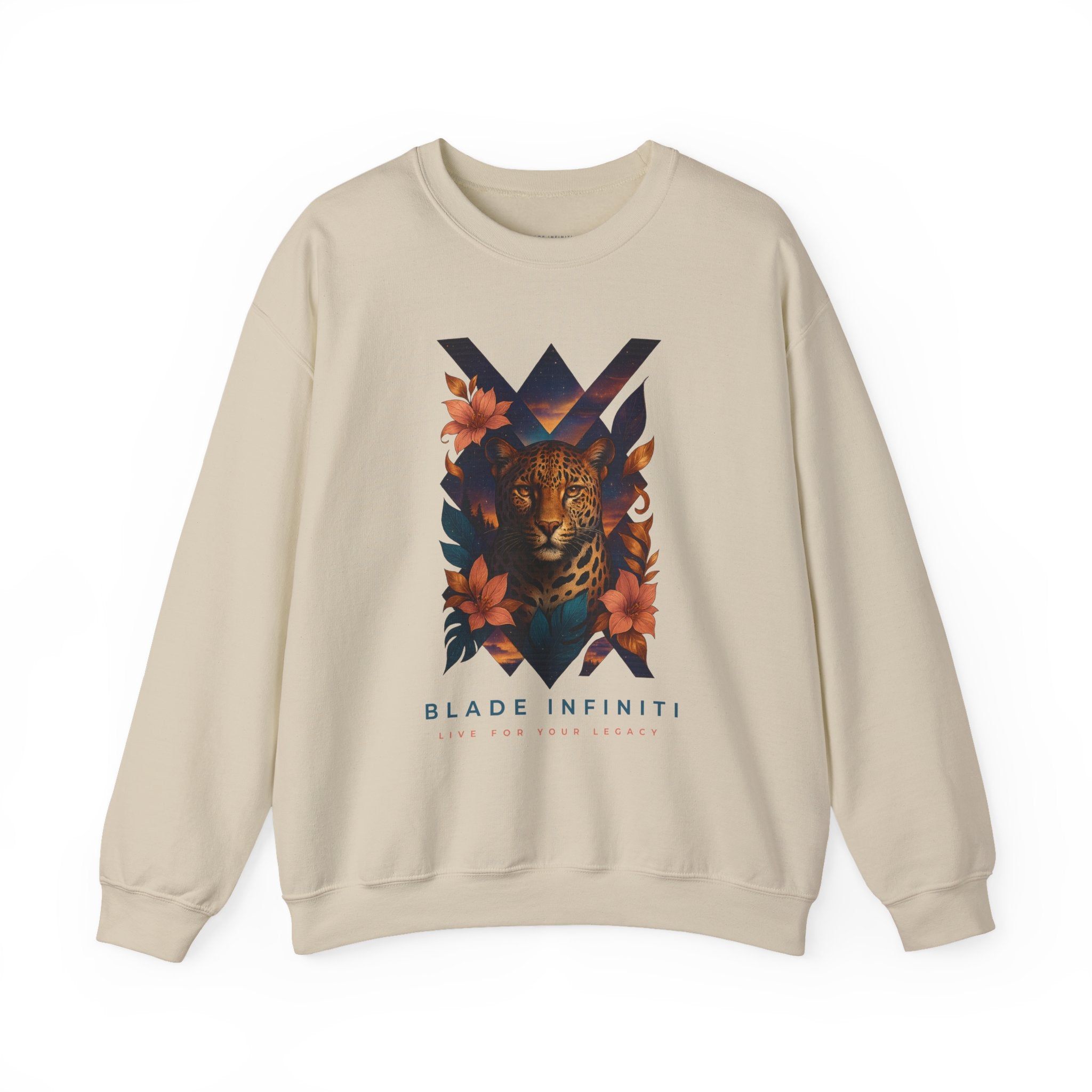 Galactic Jungle Leopard Unisex Crewneck Sweater