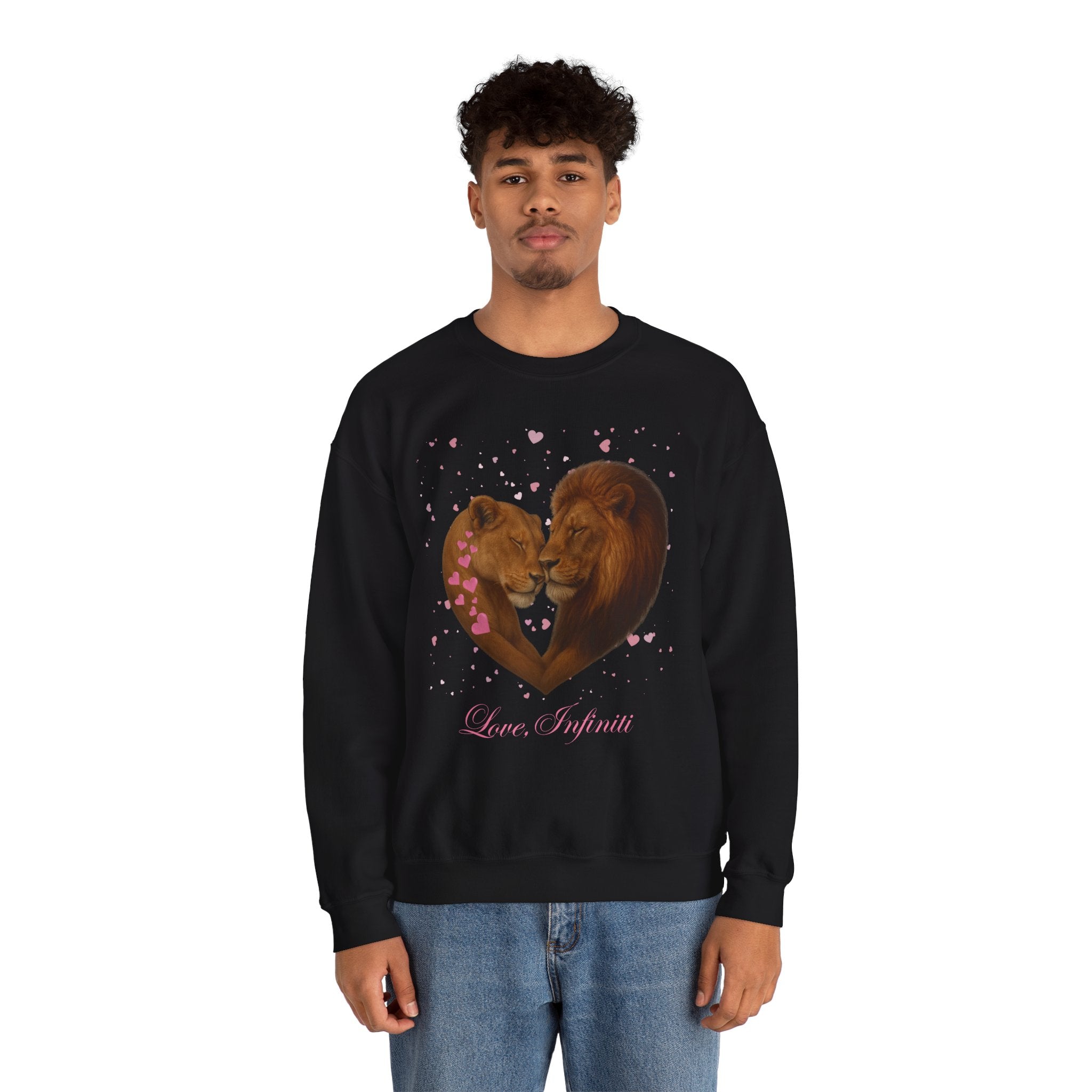 Lion Hearts - Love, Infiniti Unisex Crewneck Sweater