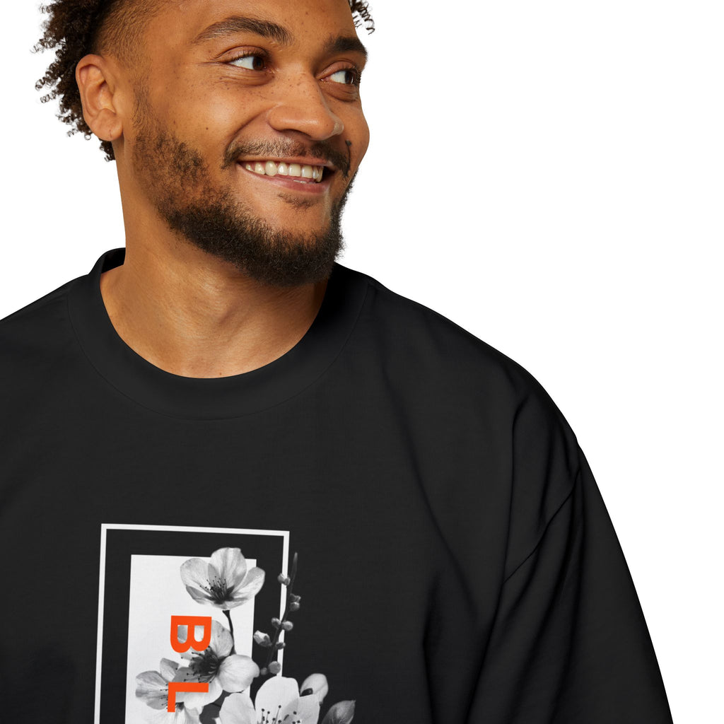 Bloom Bae Black Men's Heavy Oversized T-Shirt