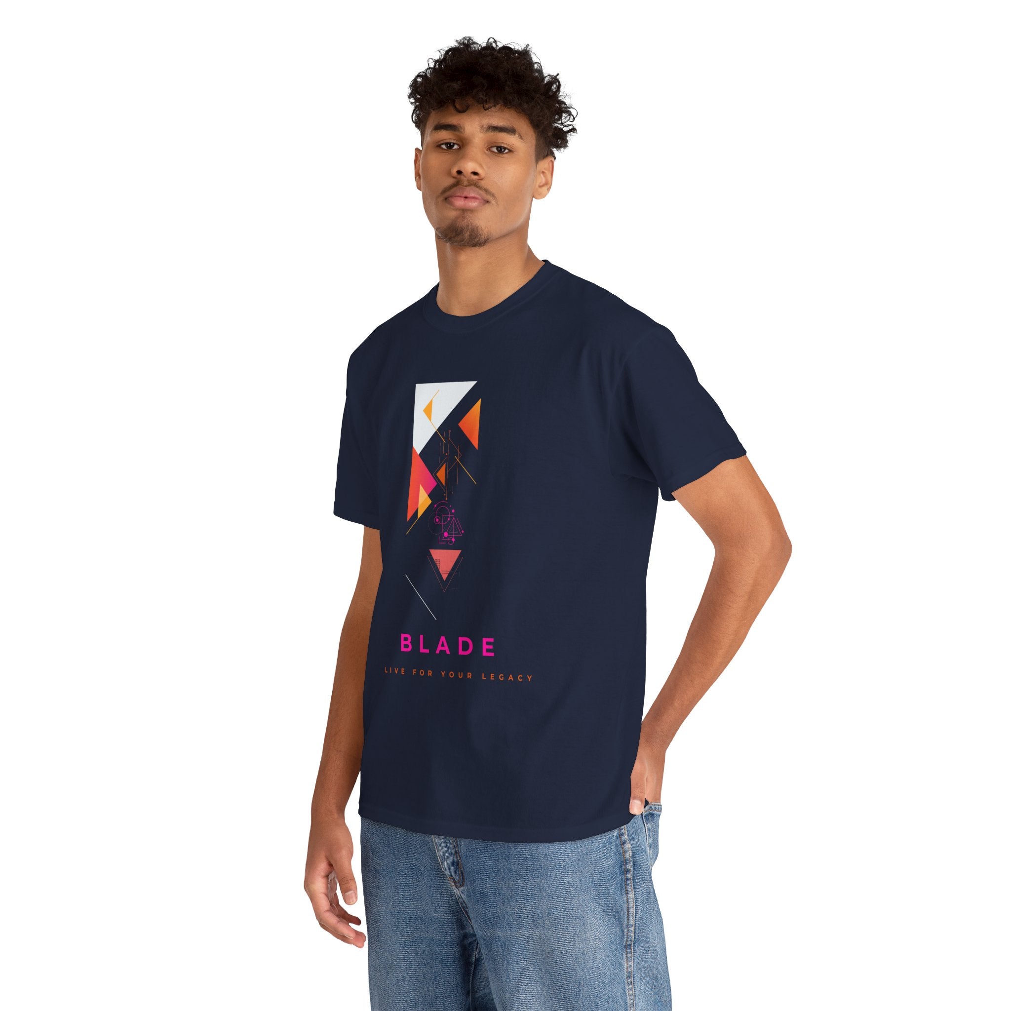Geometric Odyssey  Pink/Orange T-Shirt