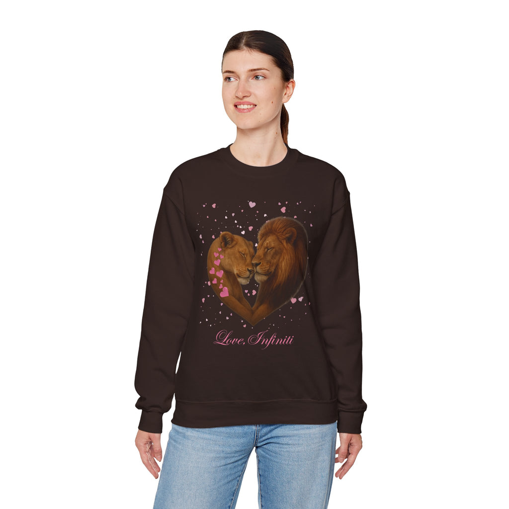 Lion Hearts - Love, Infiniti Unisex Crewneck Sweater