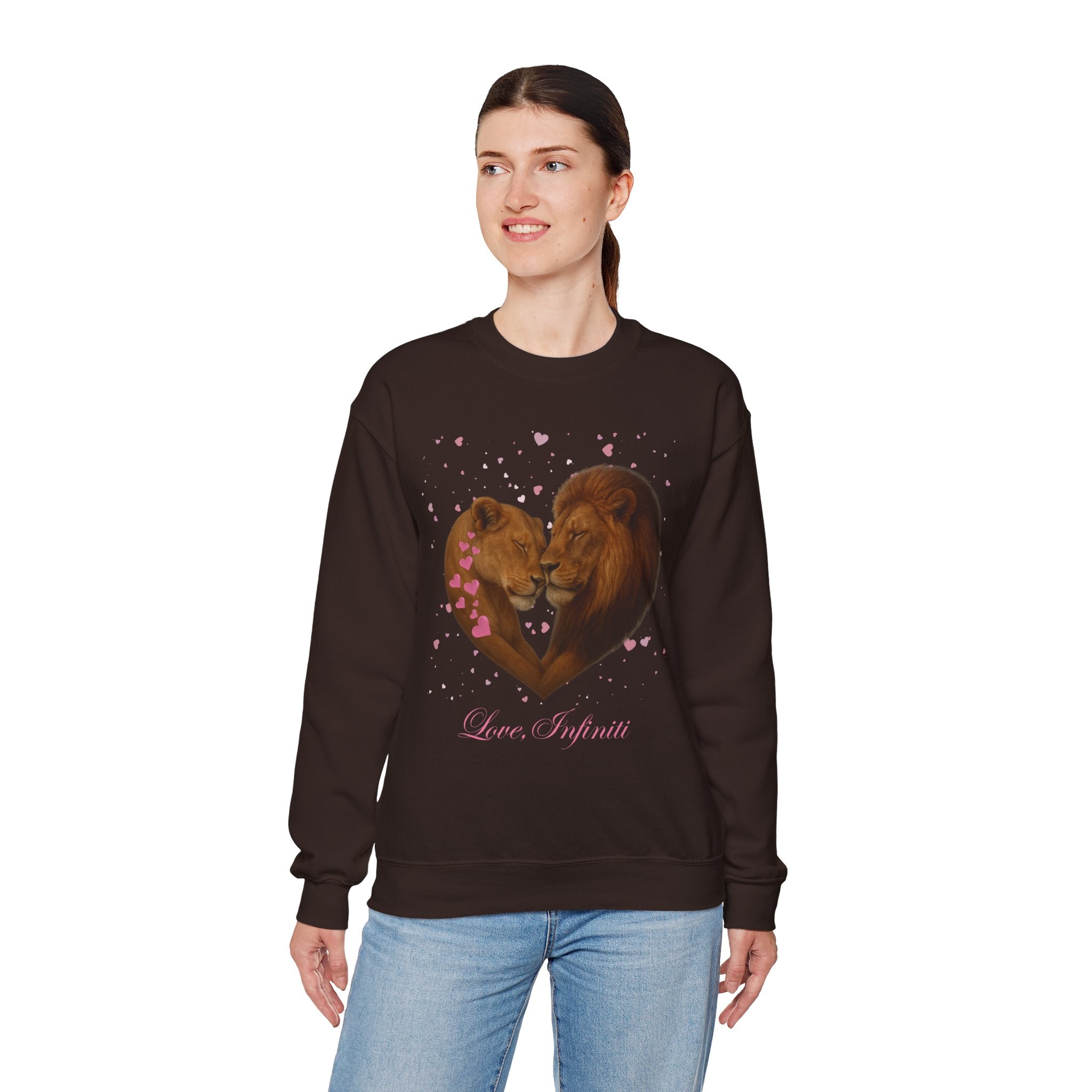 Lion Hearts - Love, Infiniti Unisex Crewneck Sweater