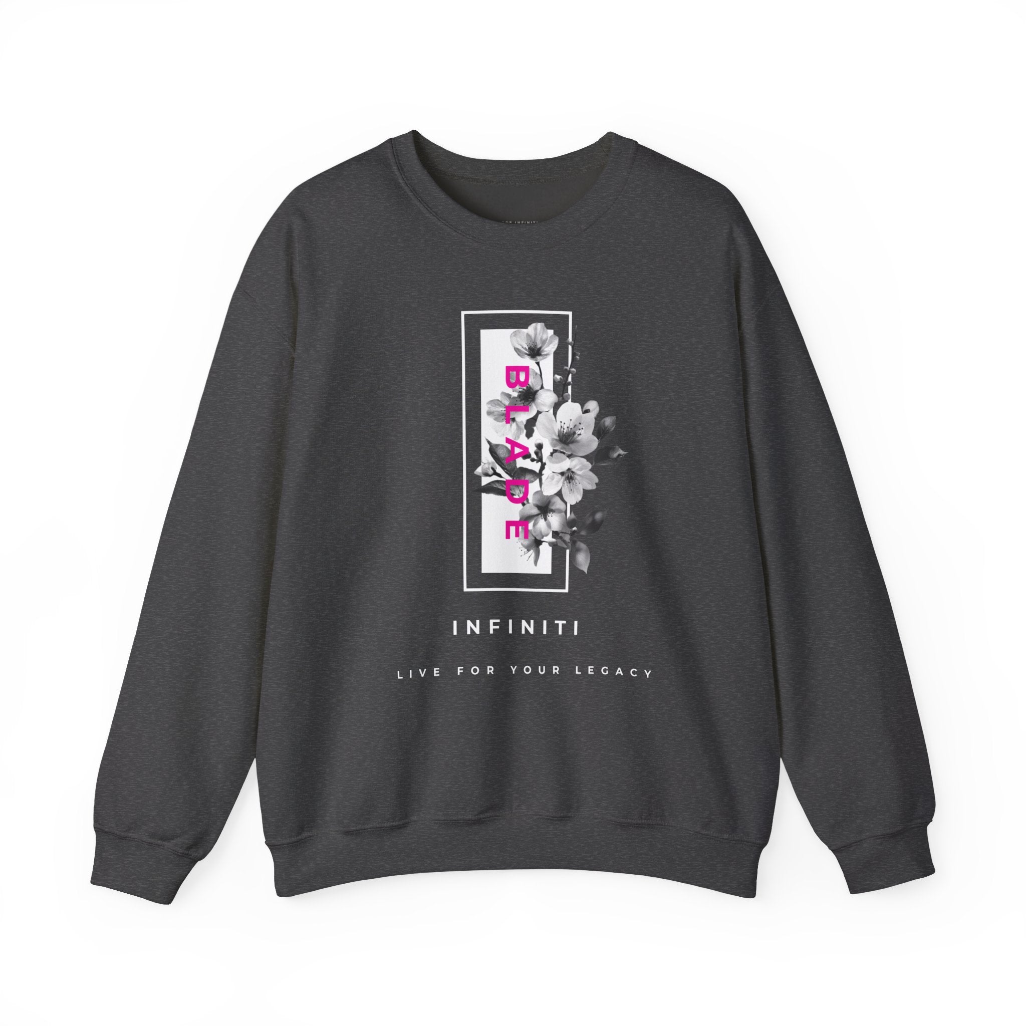 Bloom Bae Deep Pink Floral Unisex Crewneck Sweater