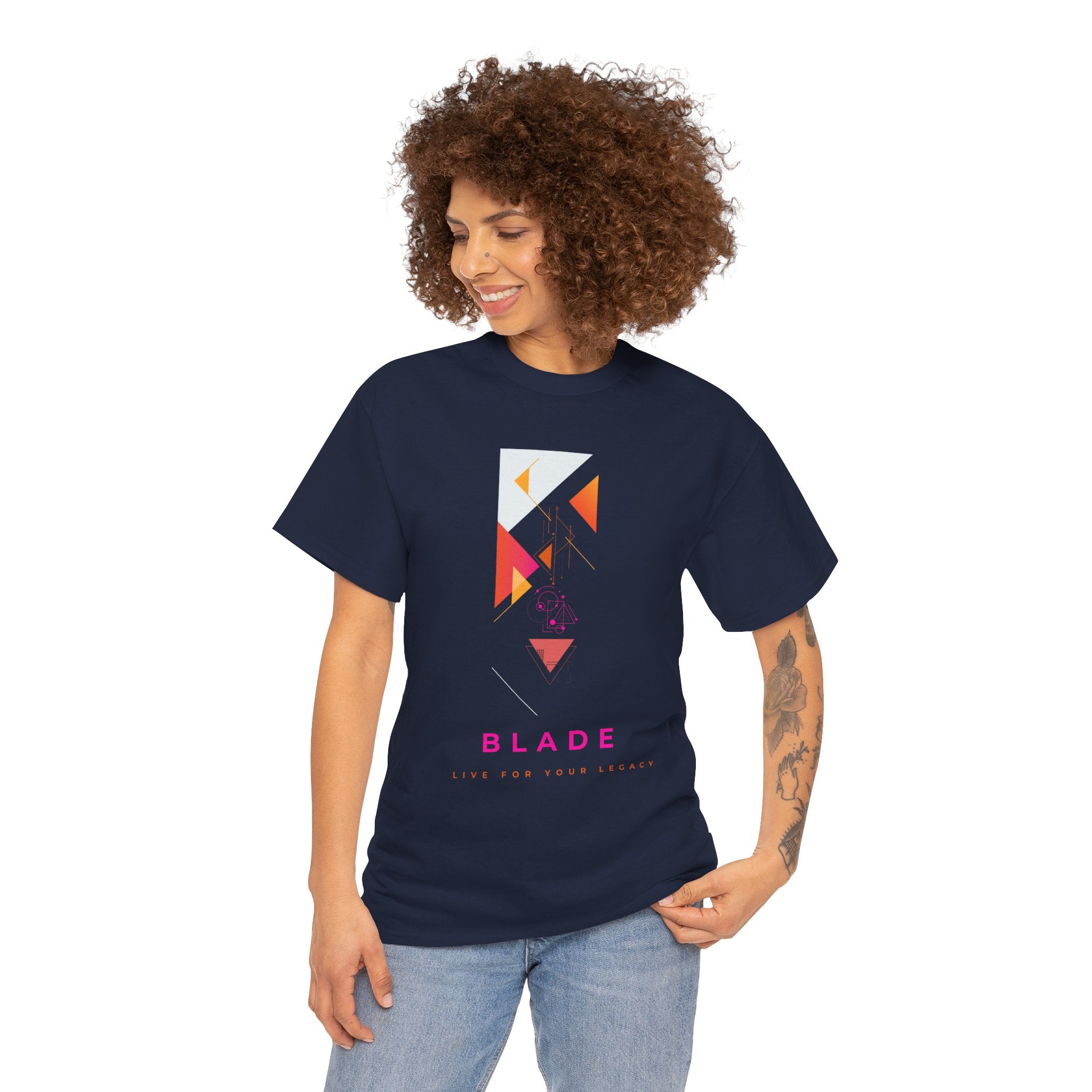 Geometric Odyssey  Pink/Orange T-Shirt