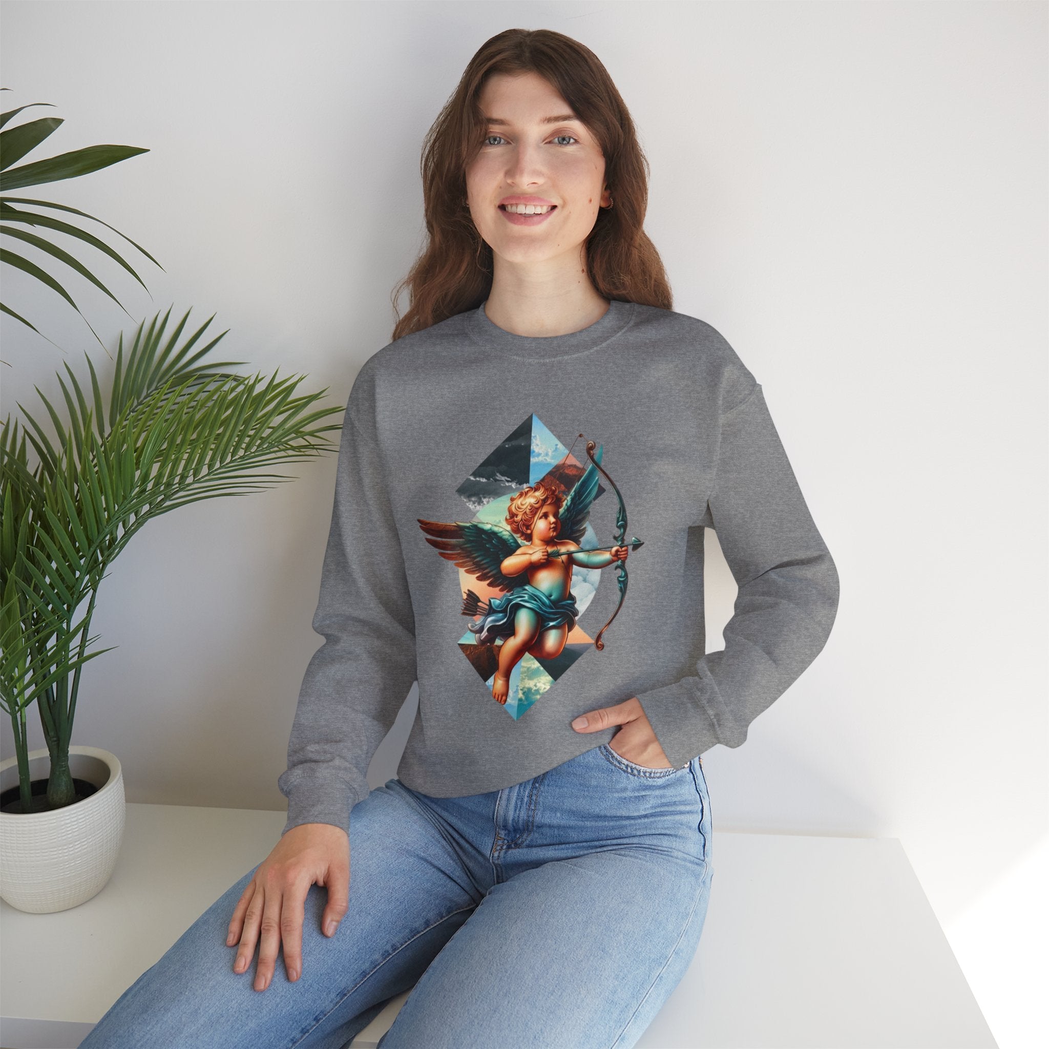 Cupid's Bow Blue + Arrow - Love, Infiniti Unisex Crewneck Sweater