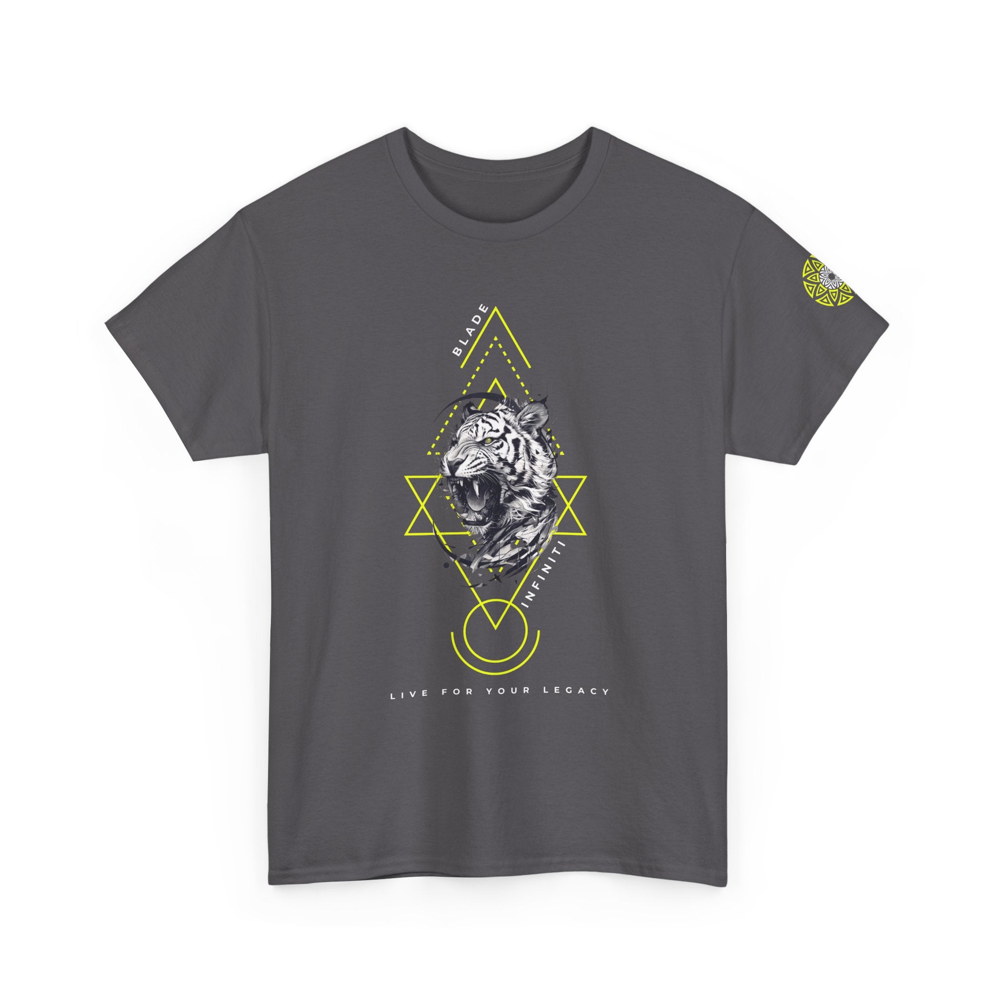 Geometric King Neon Green Tiger T-Shirt