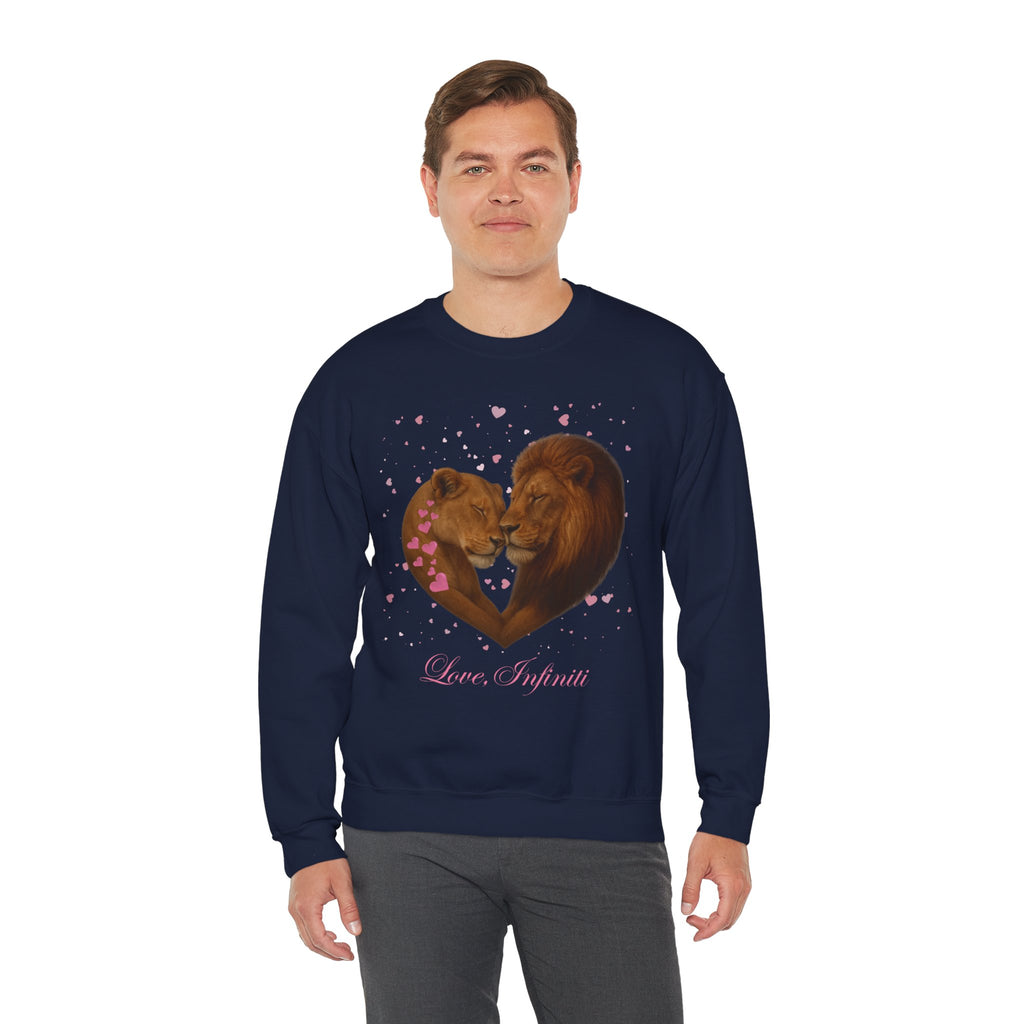 Lion Hearts - Love, Infiniti Unisex Crewneck Sweater