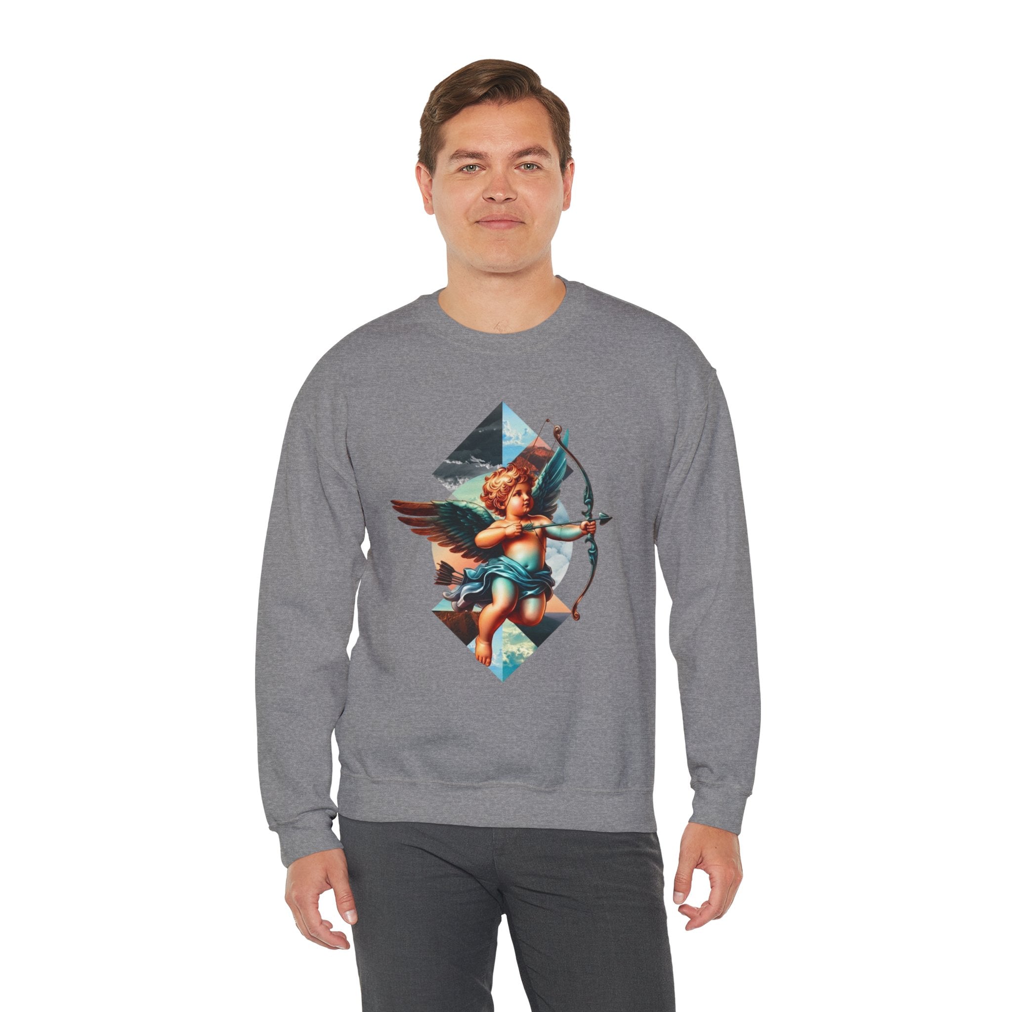 Cupid's Bow Blue + Arrow - Love, Infiniti Unisex Crewneck Sweater