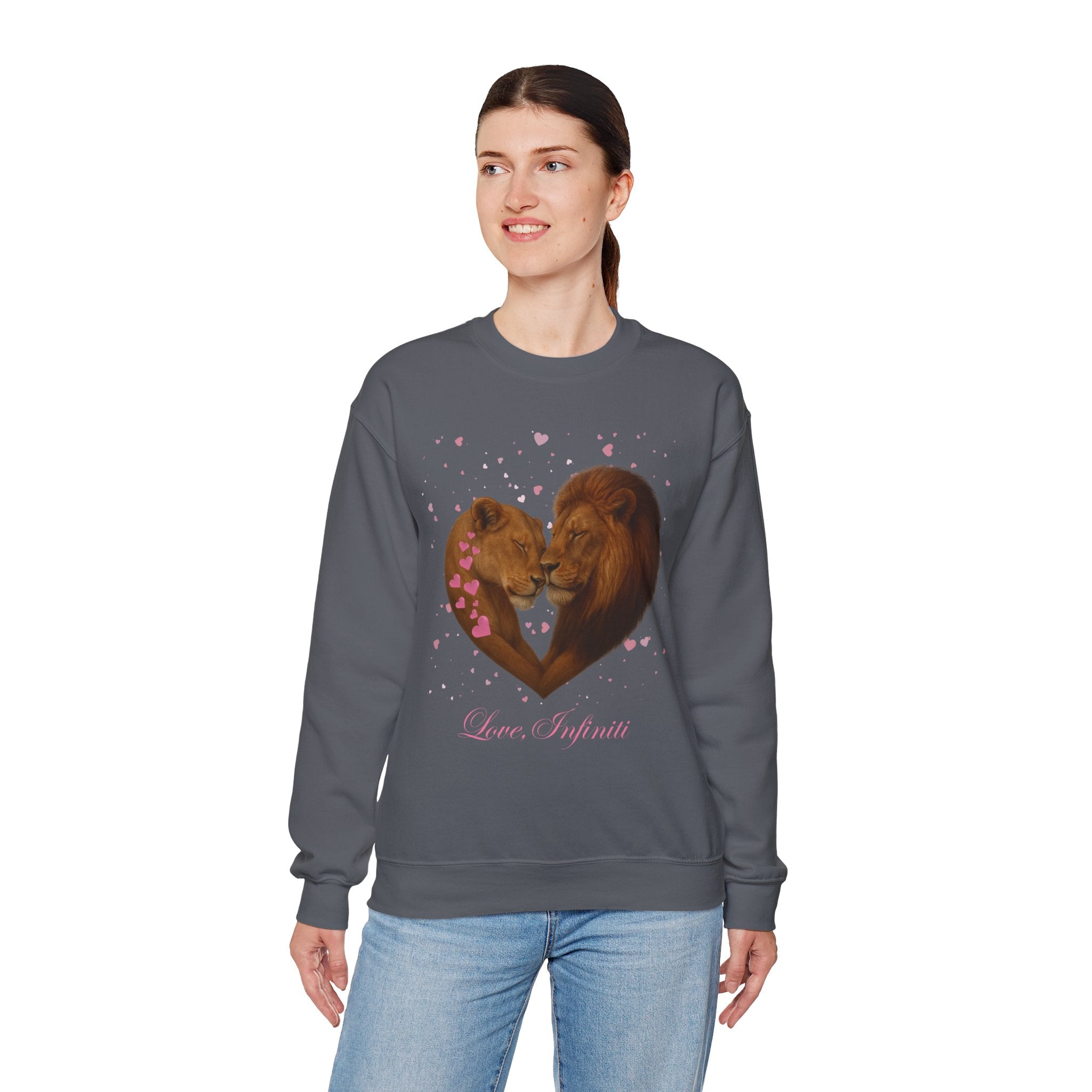 Lion Hearts - Love, Infiniti Unisex Crewneck Sweater
