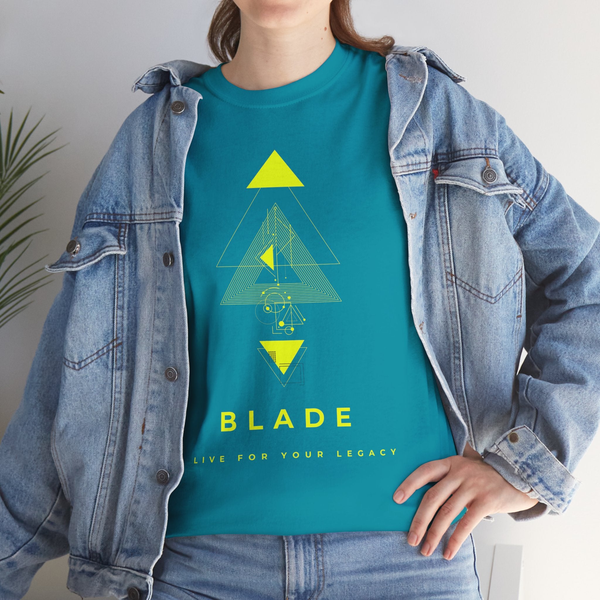 Geometric Odyssey Neon Green TX T-Shirt