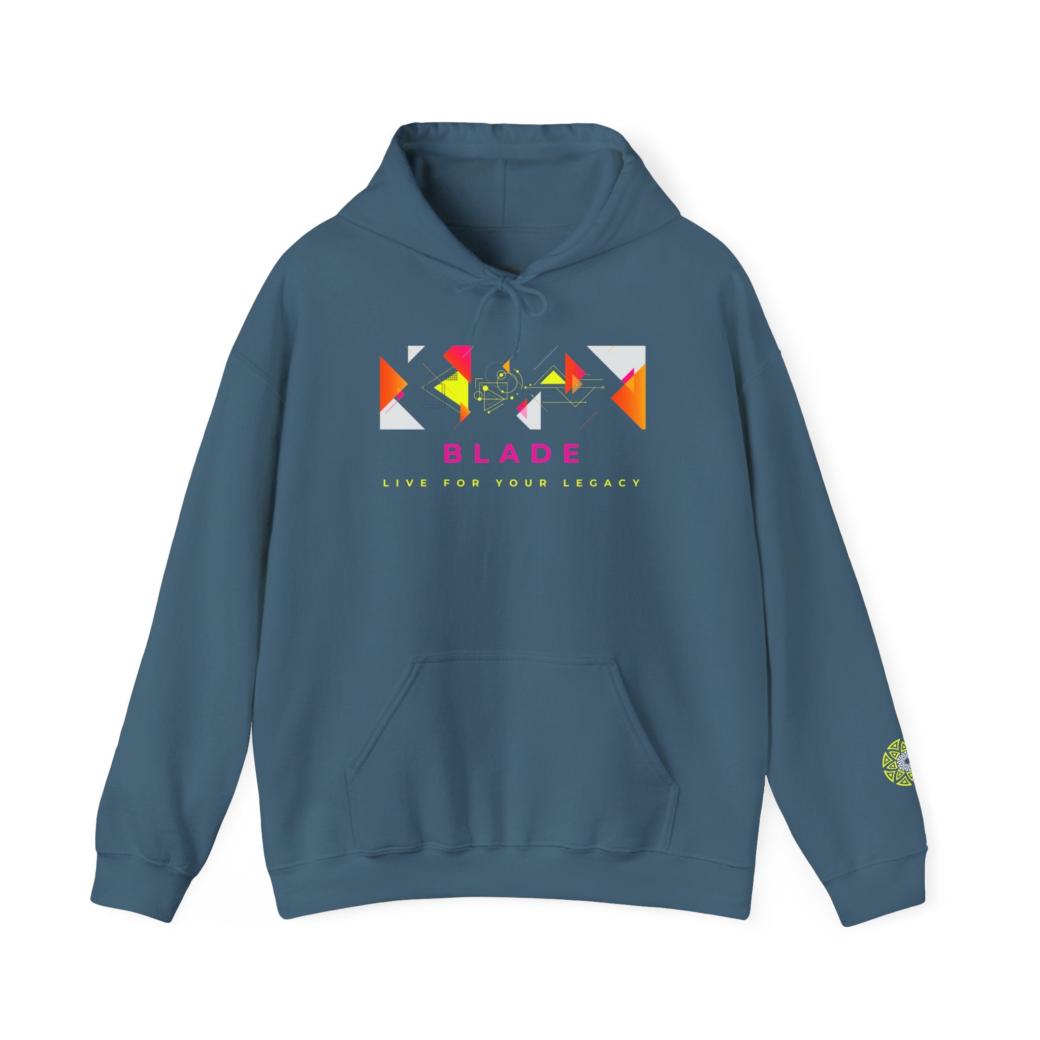 Geometric Odyssey Pink/Green Hoodie