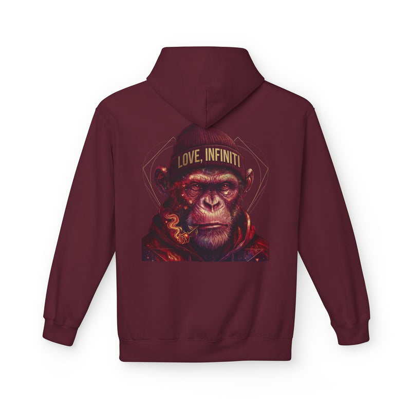 Weed Rose Galactic Monkey - Love, Infiniti Hoodie