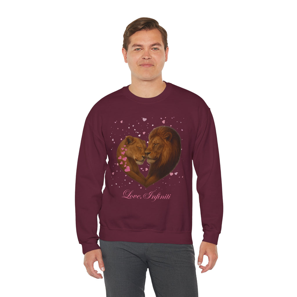 Lion Hearts - Love, Infiniti Unisex Crewneck Sweater