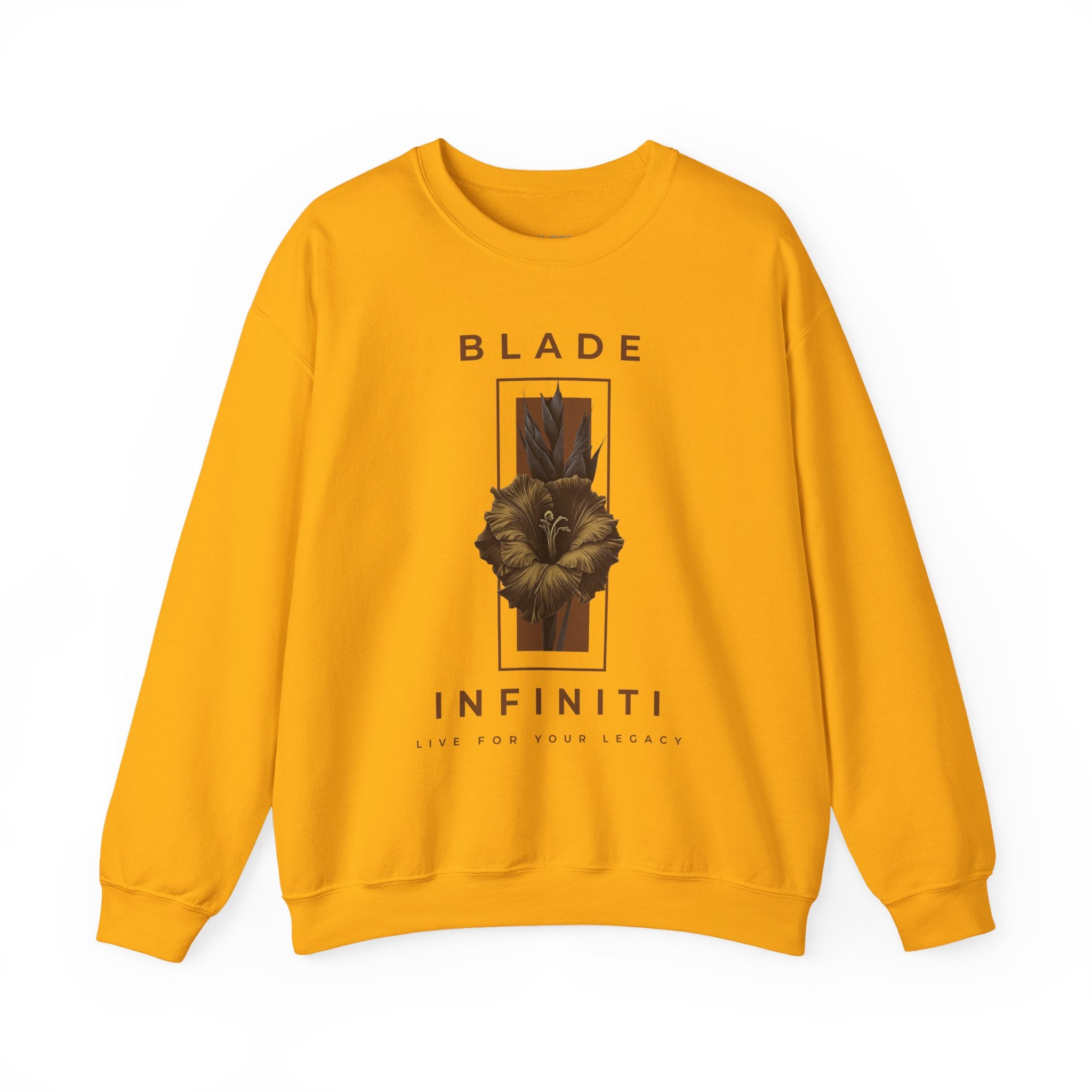 Essence of Infiniti Brown Floral Unisex Crewneck Sweater