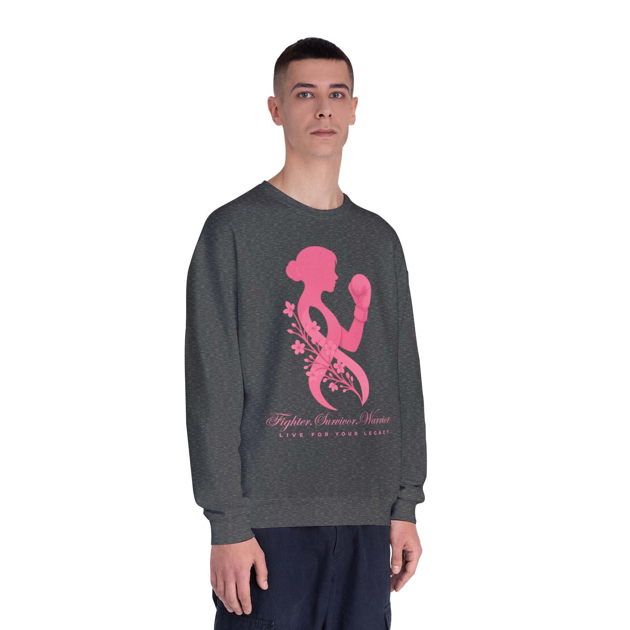 Fighter. Survivor. Warrior | Breast Cancer Sweatshirt/Sweater