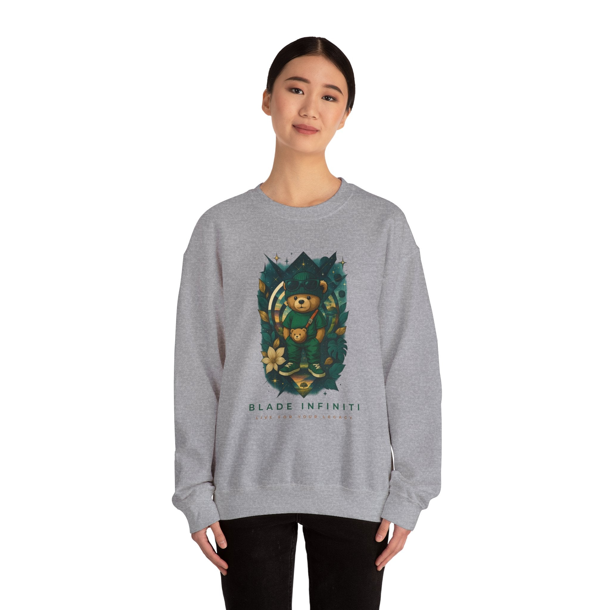 Galactic Teddy Bear V1 Unisex Crewneck Sweater