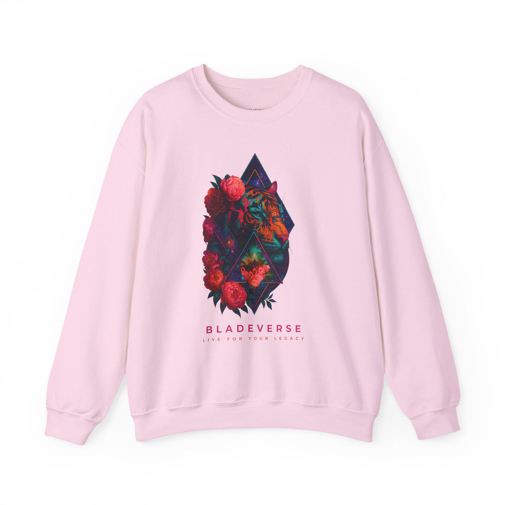 Galactic Floral Tiger Unisex Crewneck Sweater