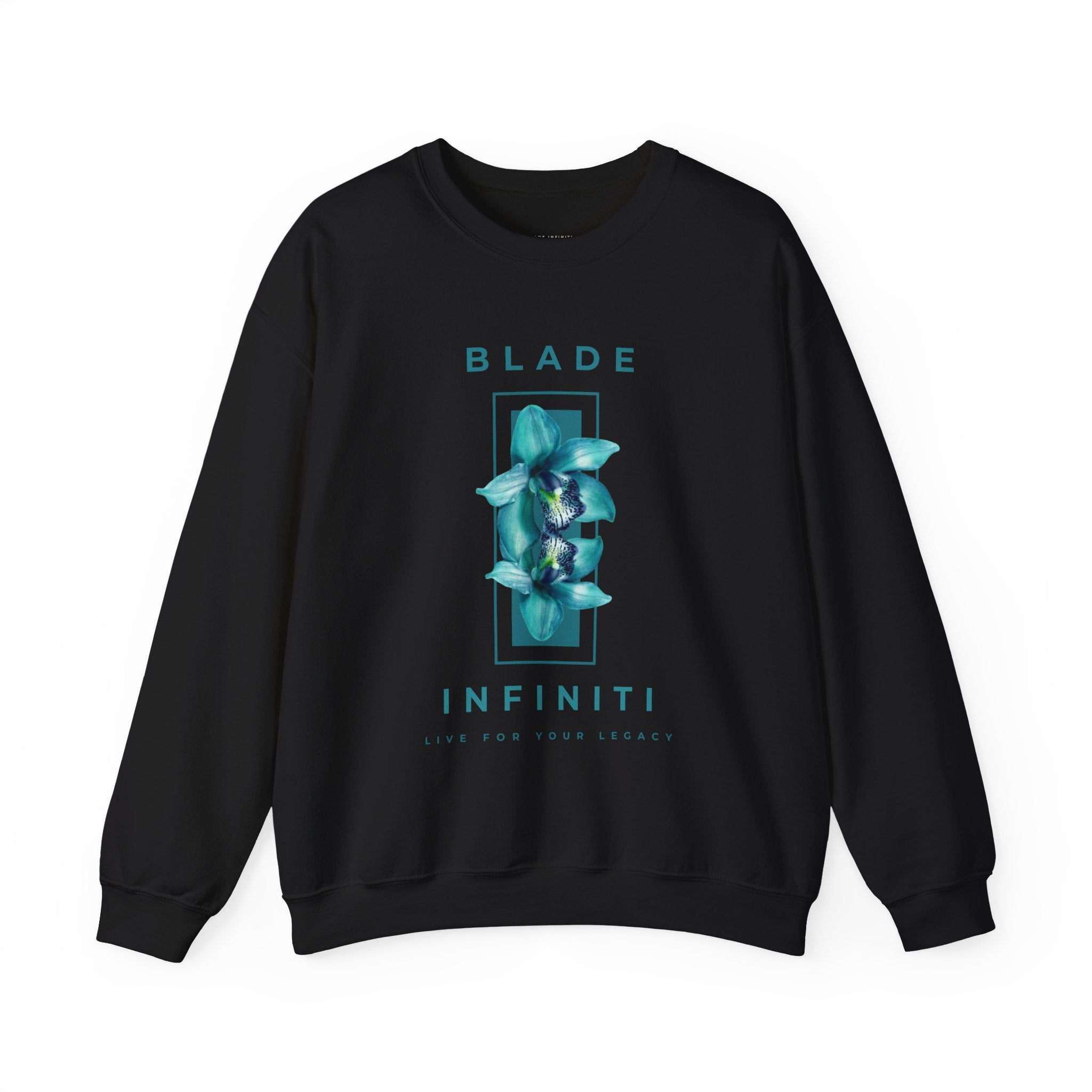 Essence of Infiniti Teal Floral Unisex Crewneck Sweater