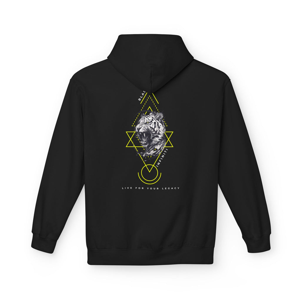Geometric King Tiger Neon Green Hoodie