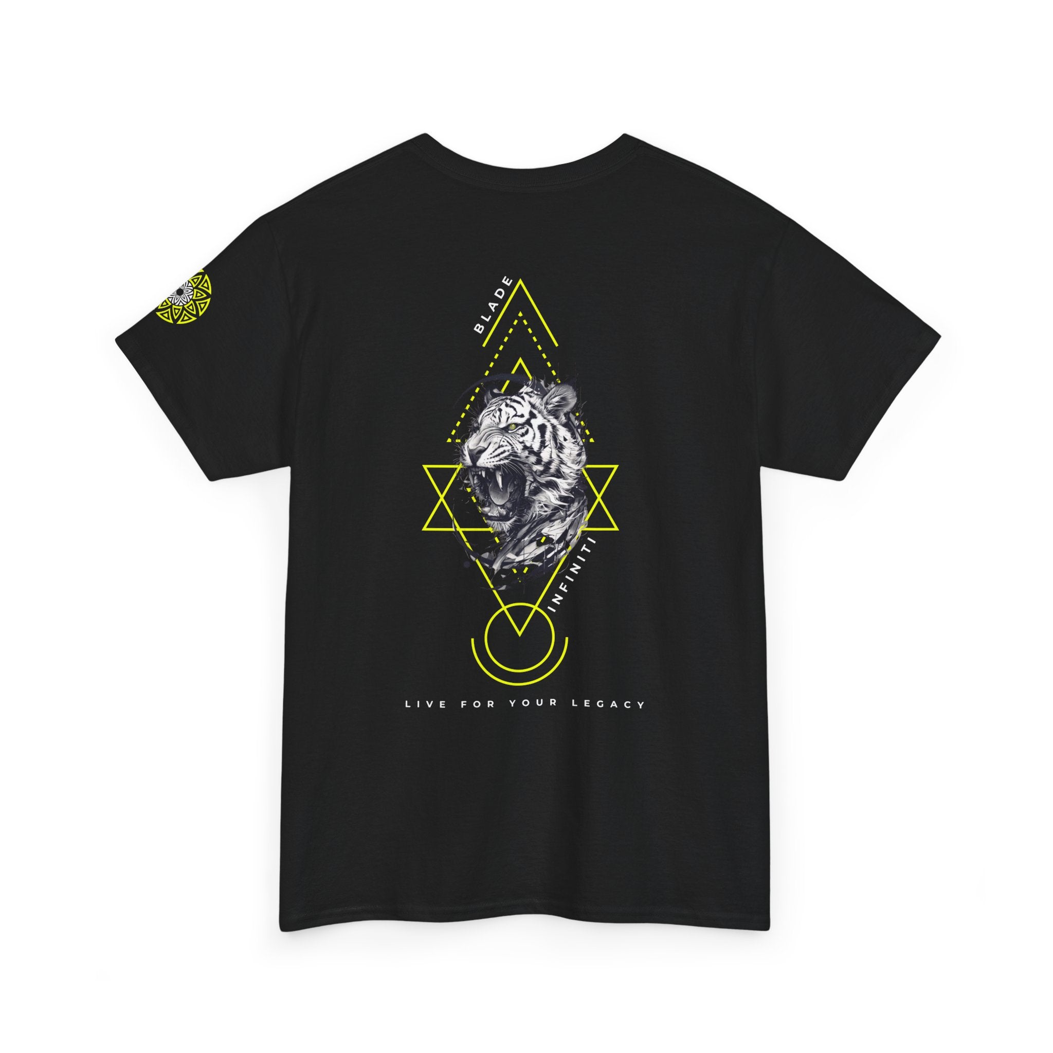 Geometric King Version 2 Neon Green Tiger Back T-Shirt