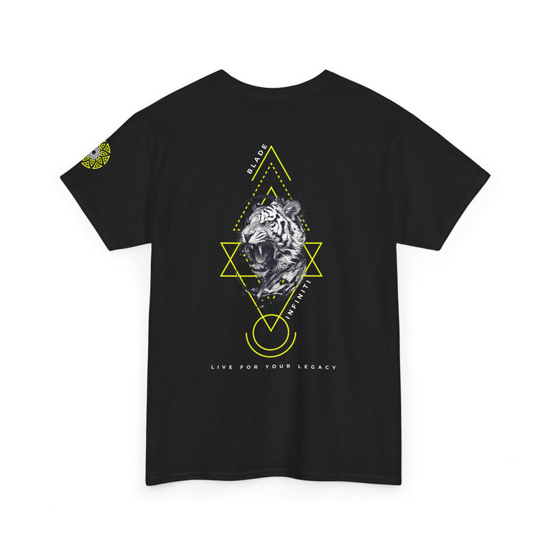 Geometric King Version 2 Neon Green Tiger Back T-Shirt