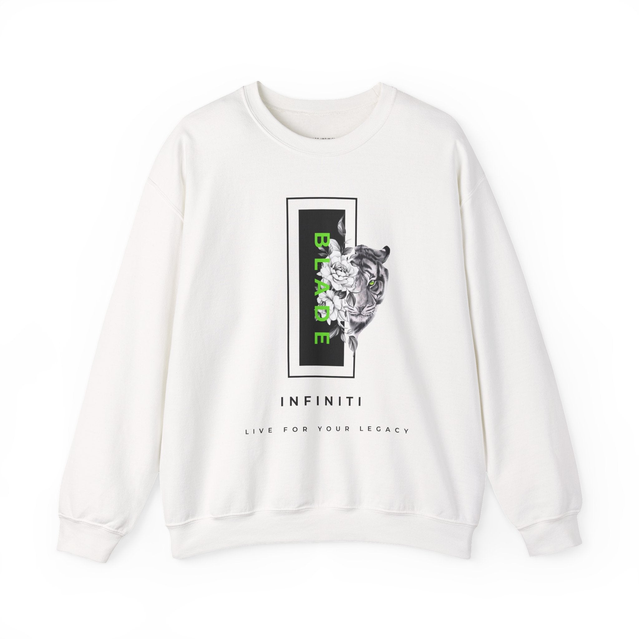 Eye of the Tiger Green Unisex Crewneck Sweater