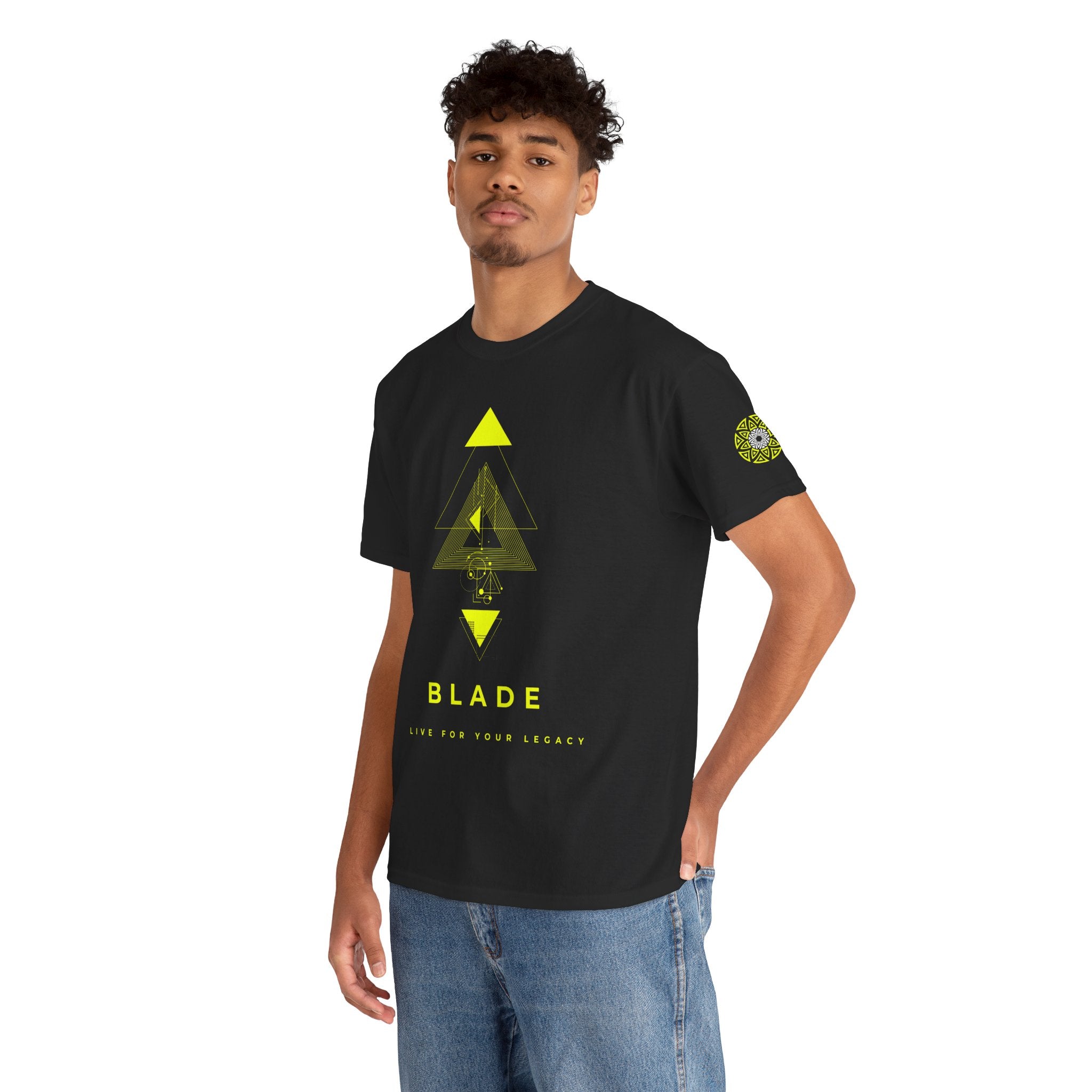 Geometric Odyssey Neon Green TX T-Shirt