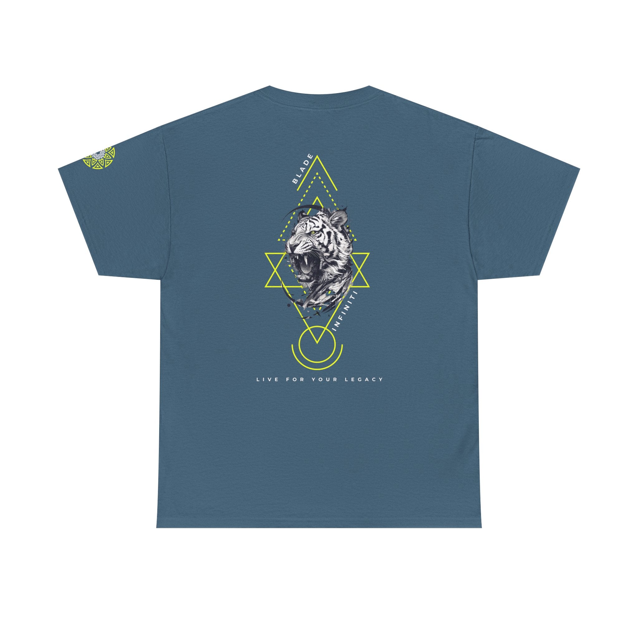 Geometric King Version 2 Neon Green Tiger Back T-Shirt
