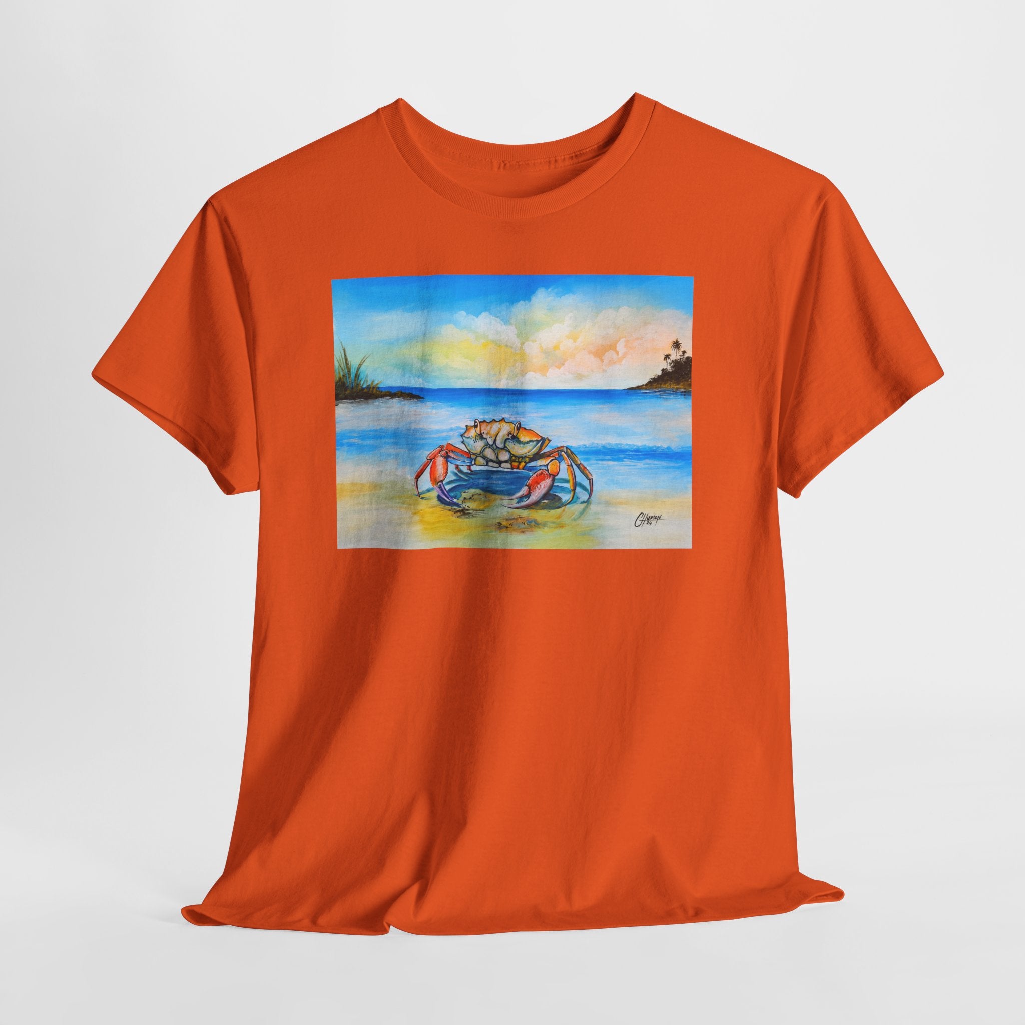 Coastal Crab Beach Sunset T-Shirt