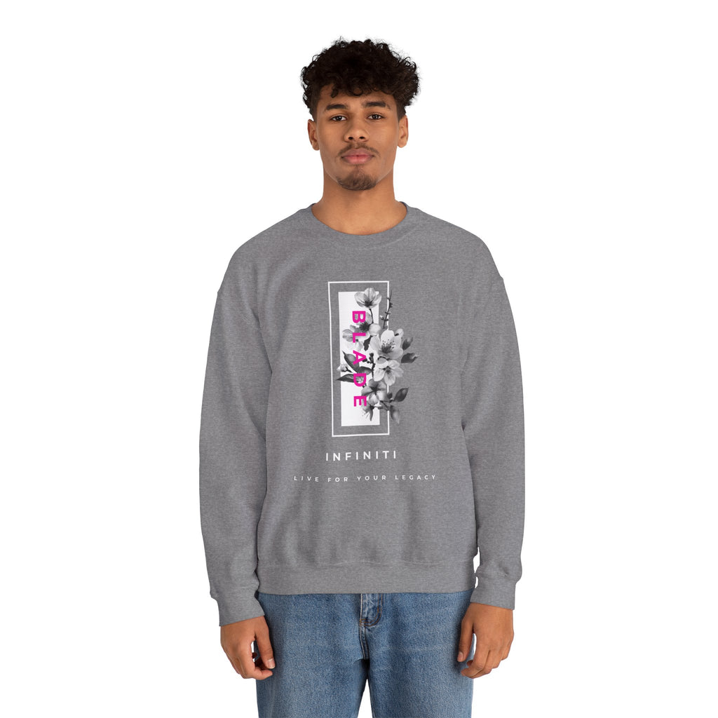 Bloom Bae Deep Pink Floral Unisex Crewneck Sweater