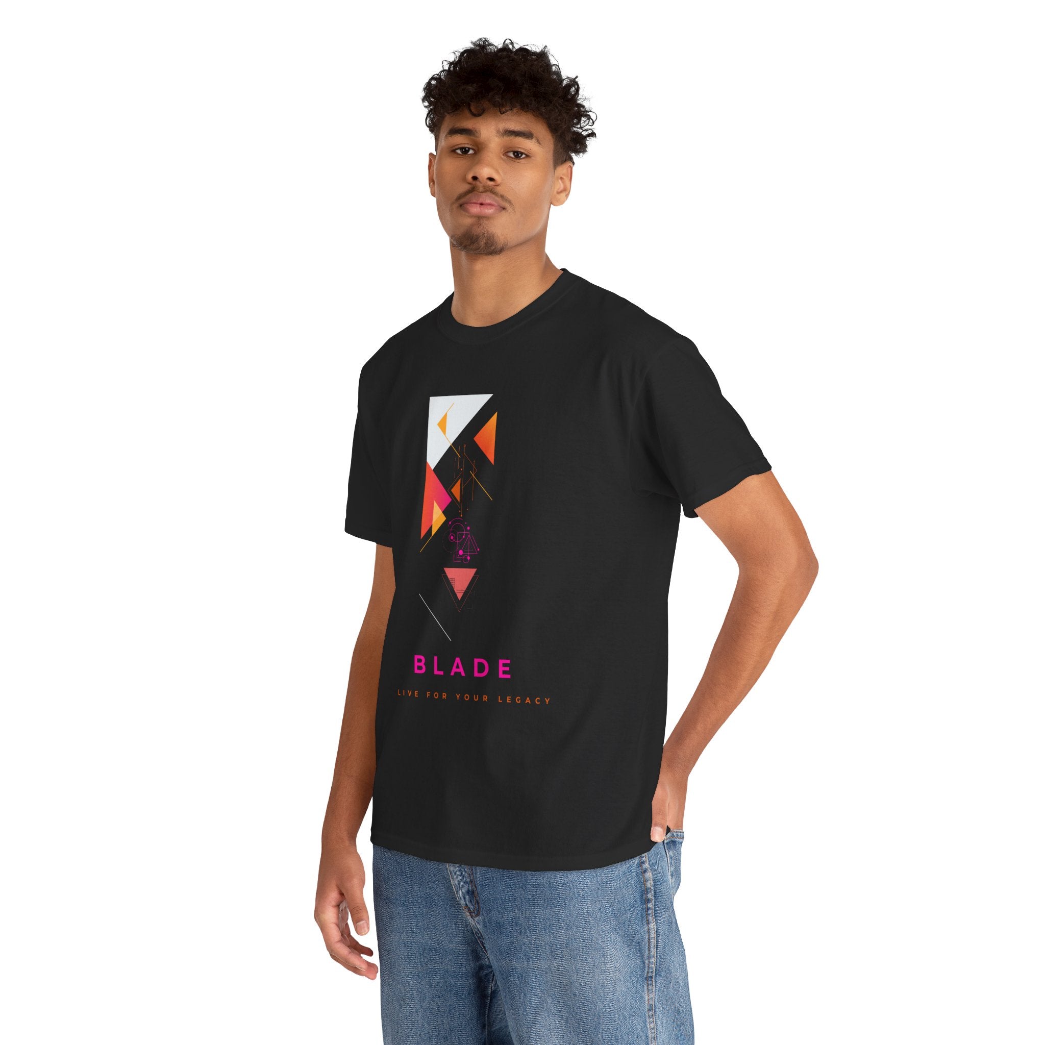 Geometric Odyssey  Pink/Orange T-Shirt