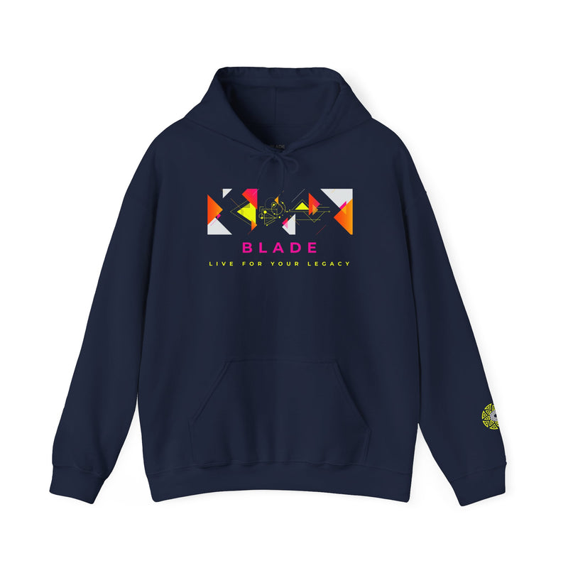 Geometric Odyssey Pink/Green Hoodie