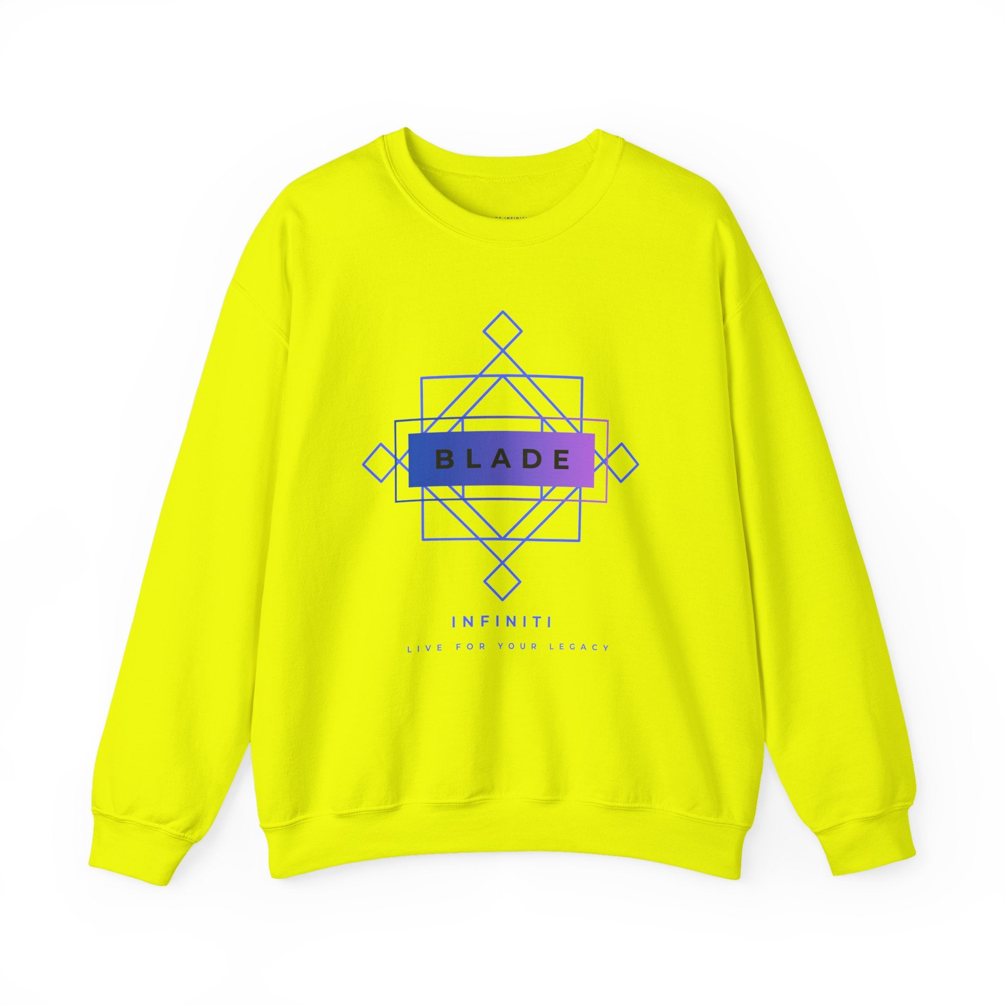 Geometric Infiniti Blue/Purple Ombre Unisex Crewneck Sweater