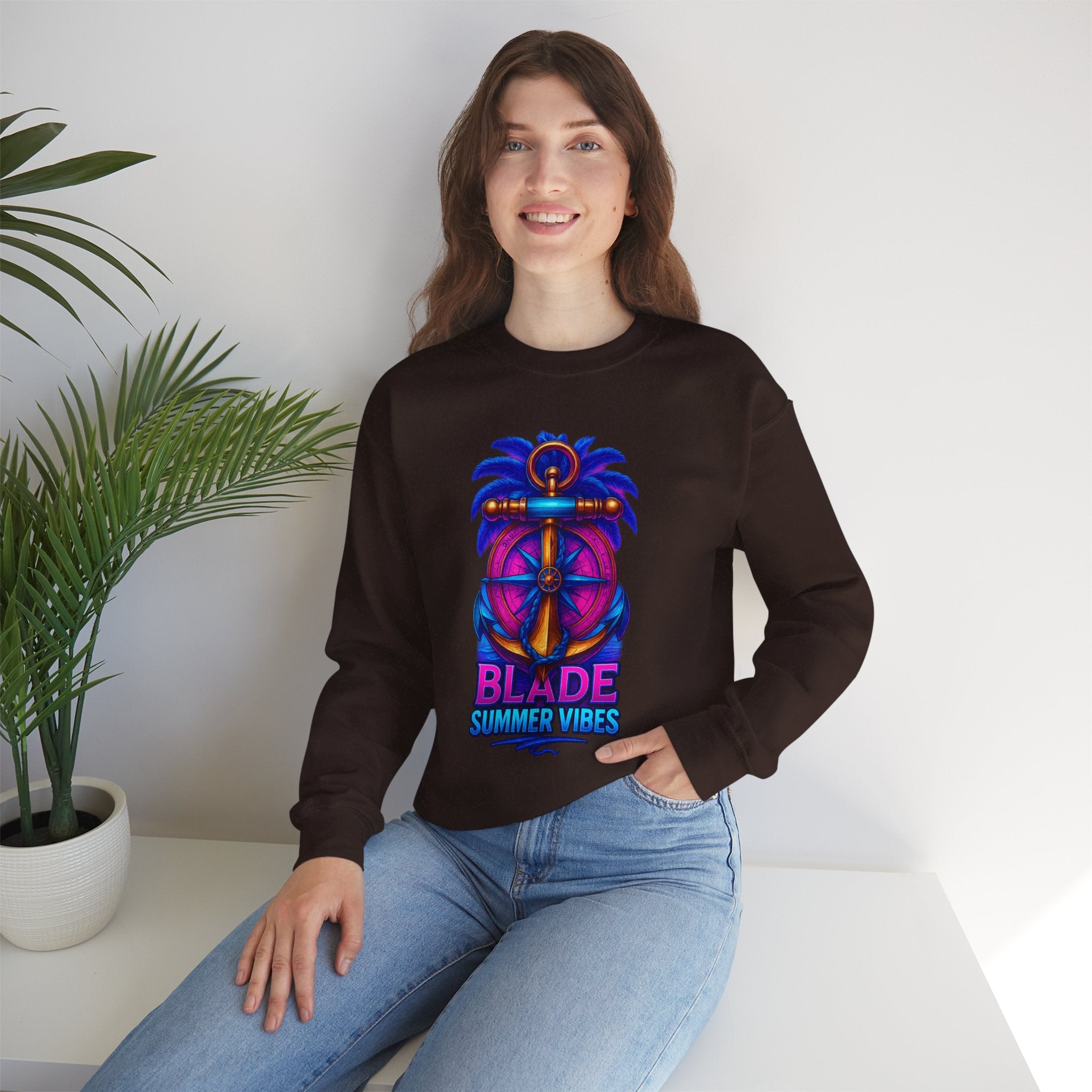 Anchor Compass Unisex Crewneck Sweater