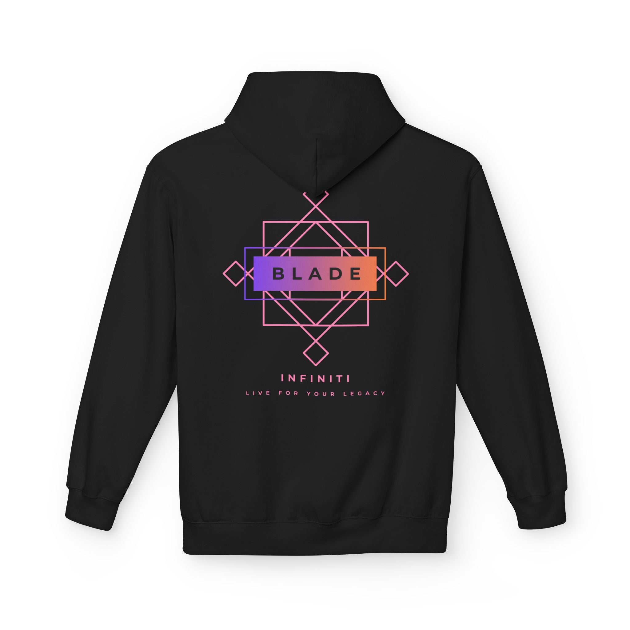 Geometric Infiniti Purple/Pink/Orange Ombre Hoodie