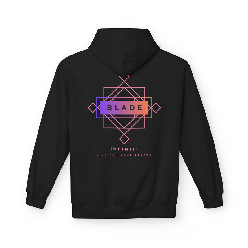 Geometric Infiniti Purple/Pink/Orange Ombre Hoodie