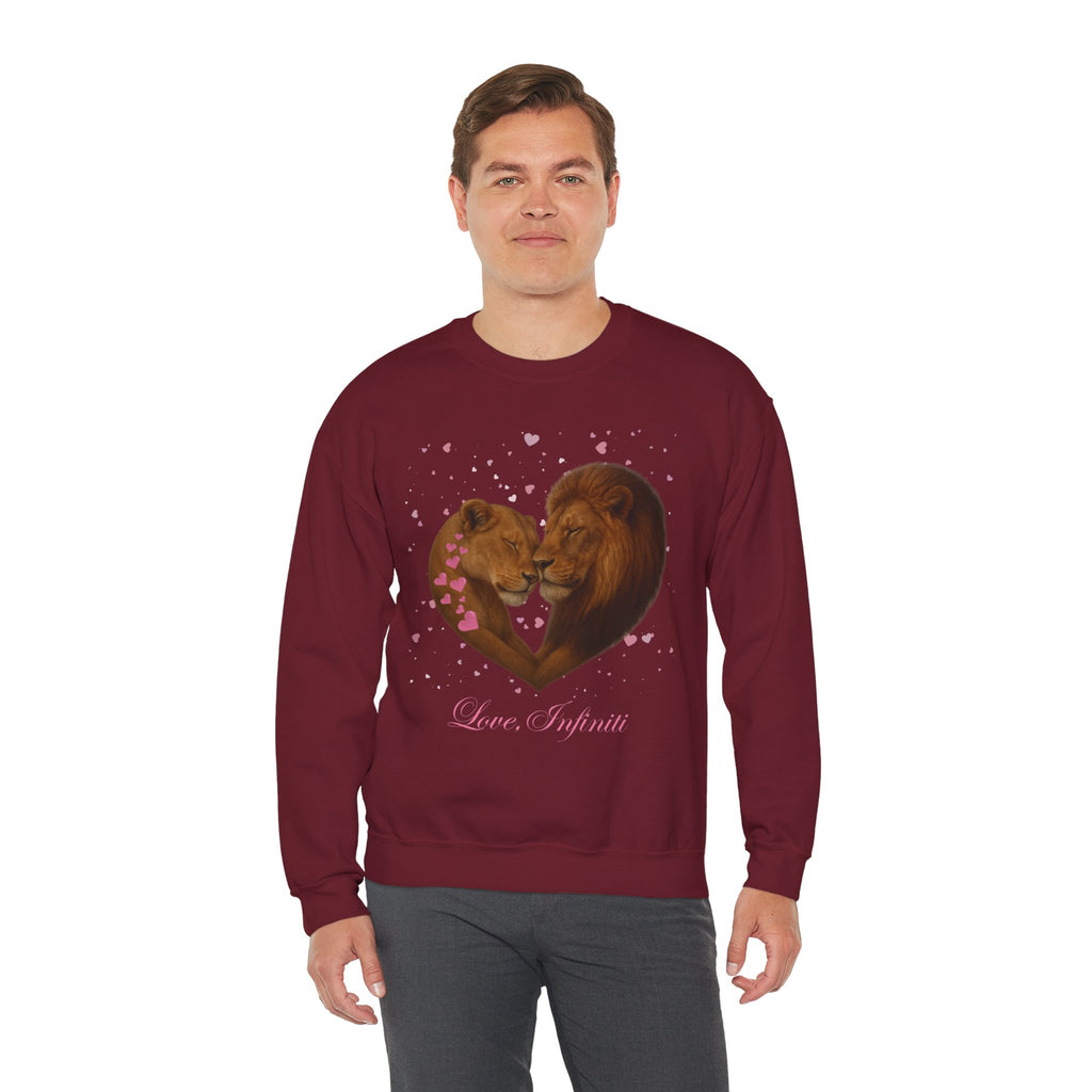 Lion Hearts - Love, Infiniti Unisex Crewneck Sweater