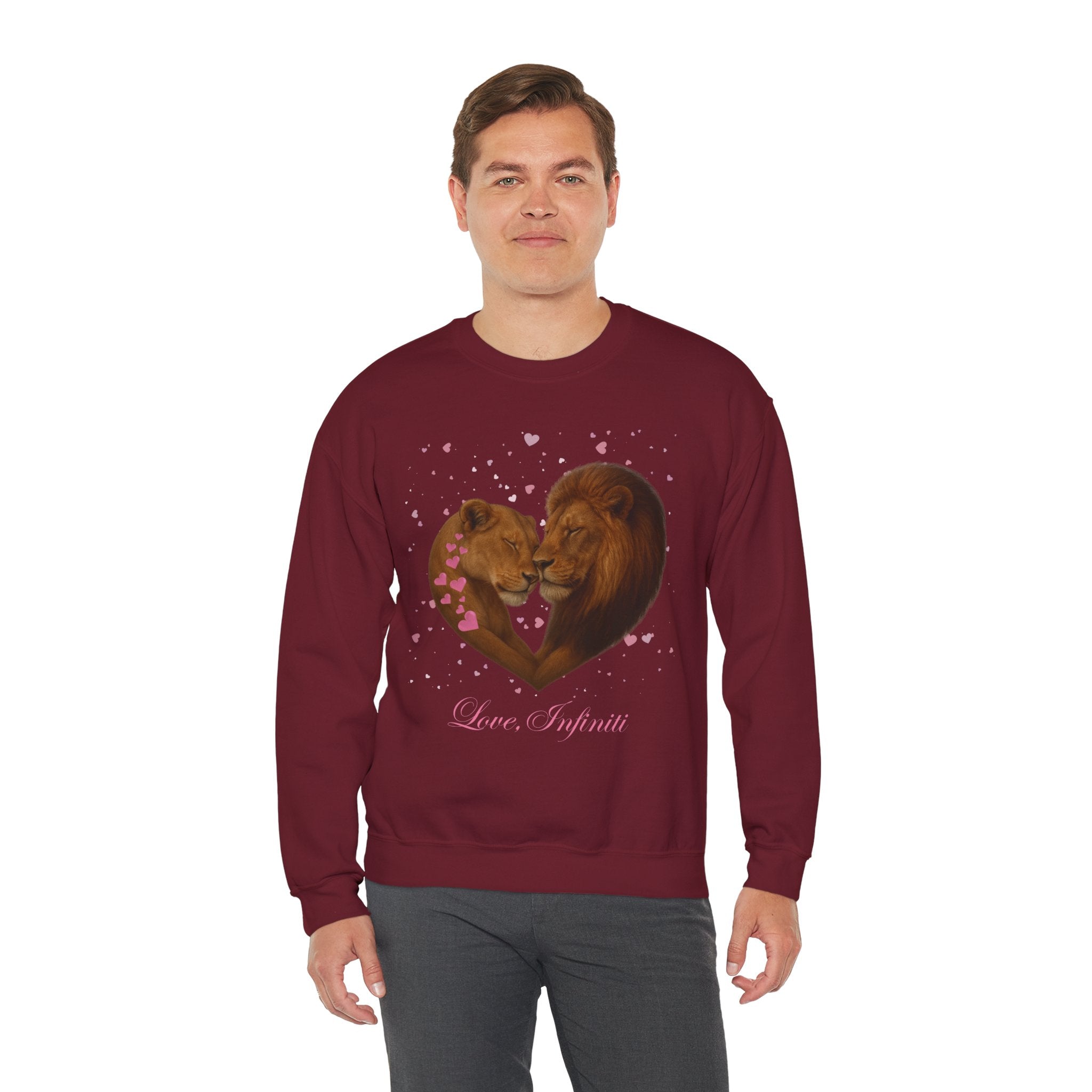 Lion Hearts - Love, Infiniti Unisex Crewneck Sweater