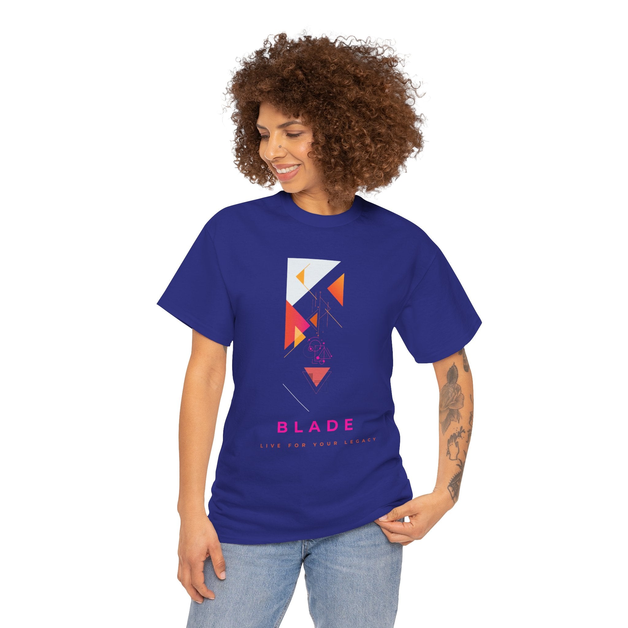 Geometric Odyssey  Pink/Orange T-Shirt