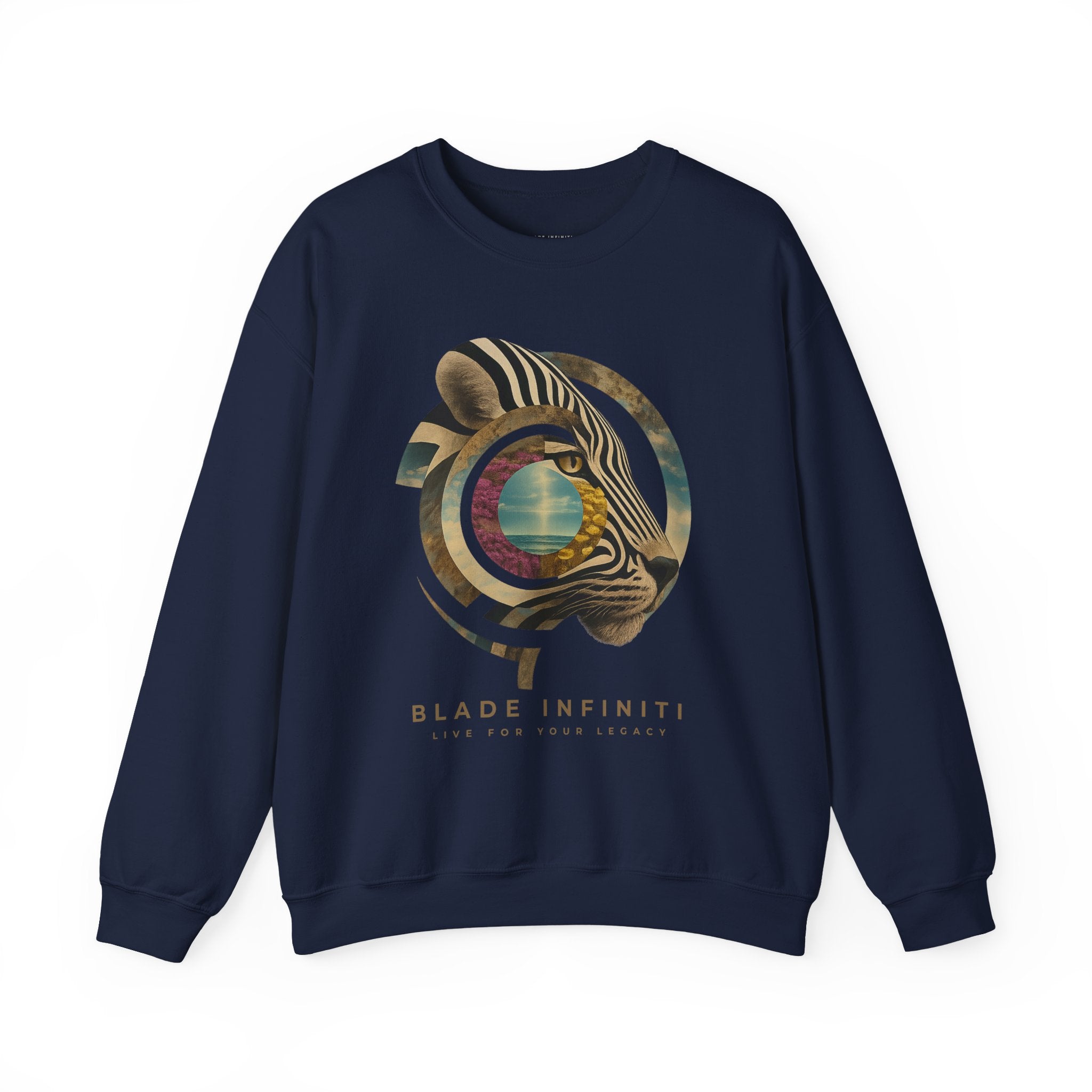 Safari Bloom Tiger Unisex Crewneck Sweater